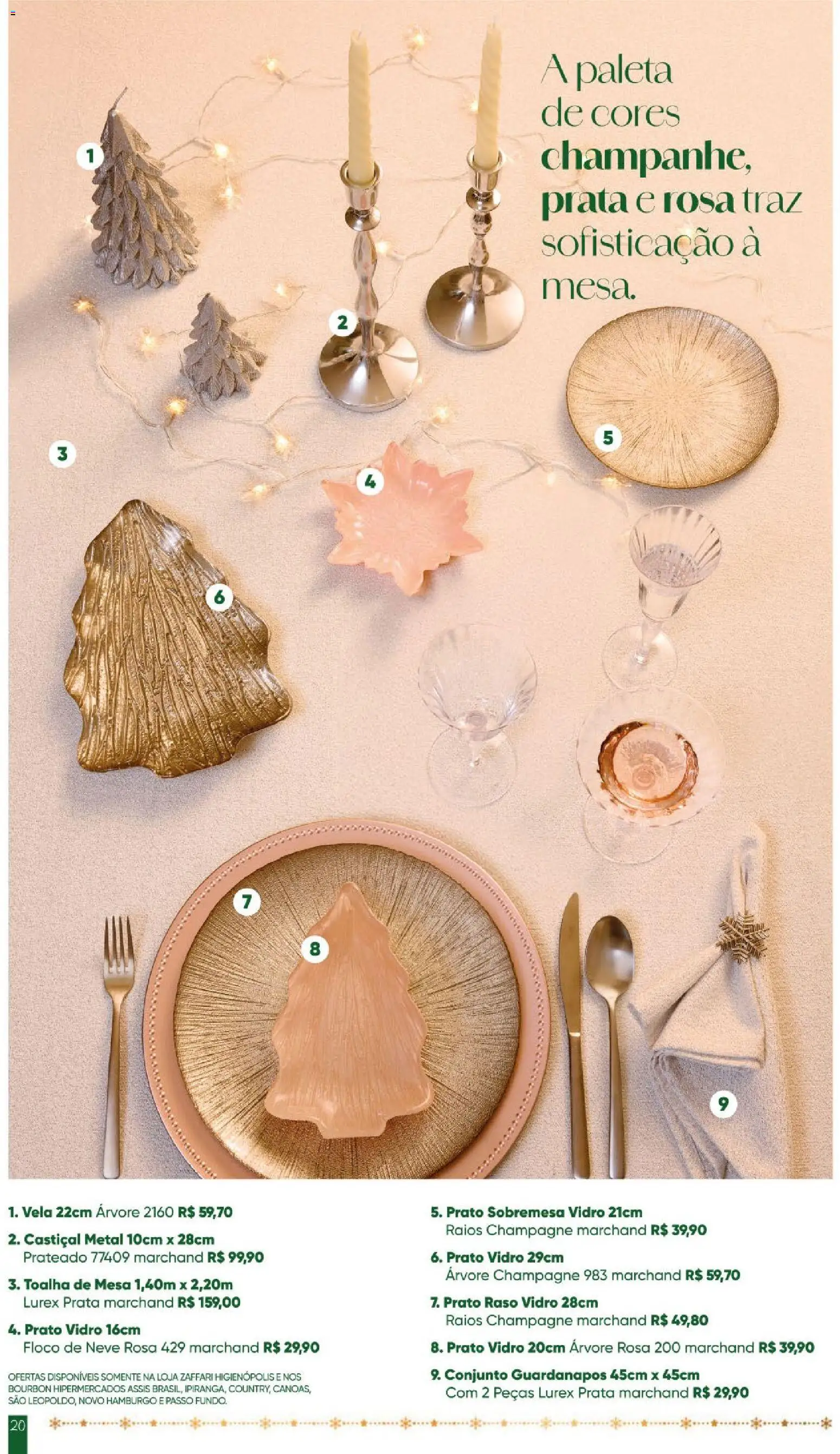 Zaffari Folheto - válido de 28.10.2025 | Página: 20 | Produtos: Champagne, Mesa, Toalha de mesa, Bourbon