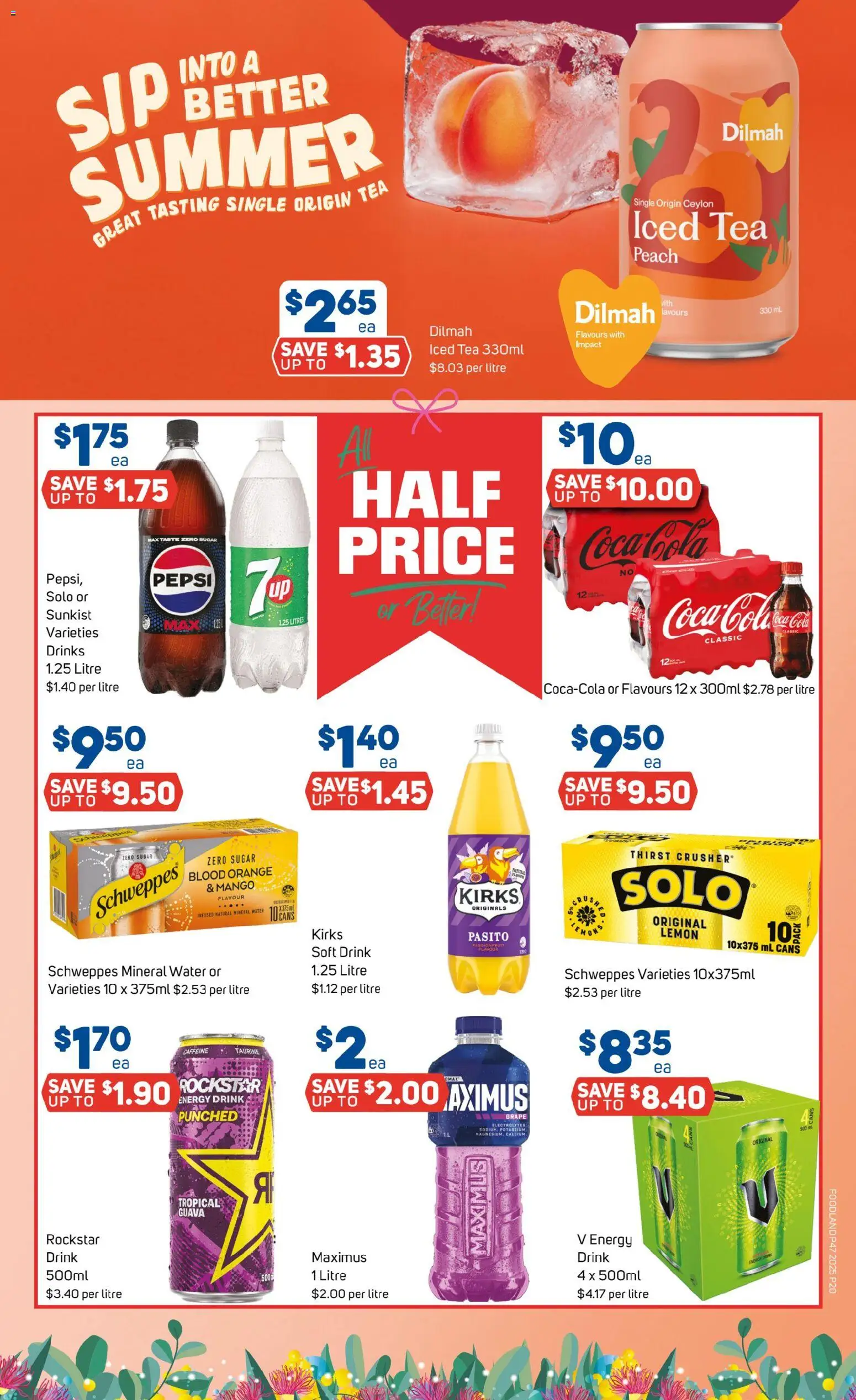 Foodland catalogue - valid from 19.11.2025 | Page: 20 | Products: Tea, Pepsi, Sugar, Peach