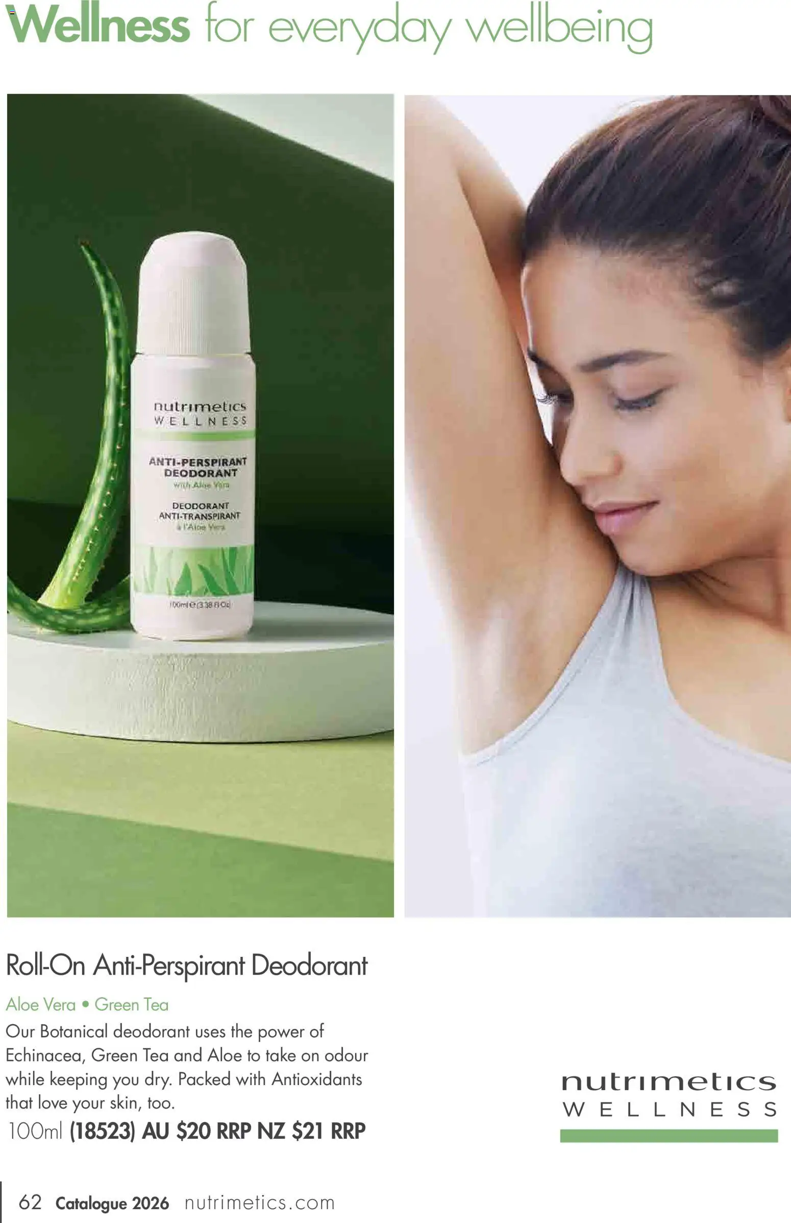 Nutrimetics catalogue - valid from 01.01.2026 | Page: 62 | Products: Tea, Deodorant, Antiperspirant