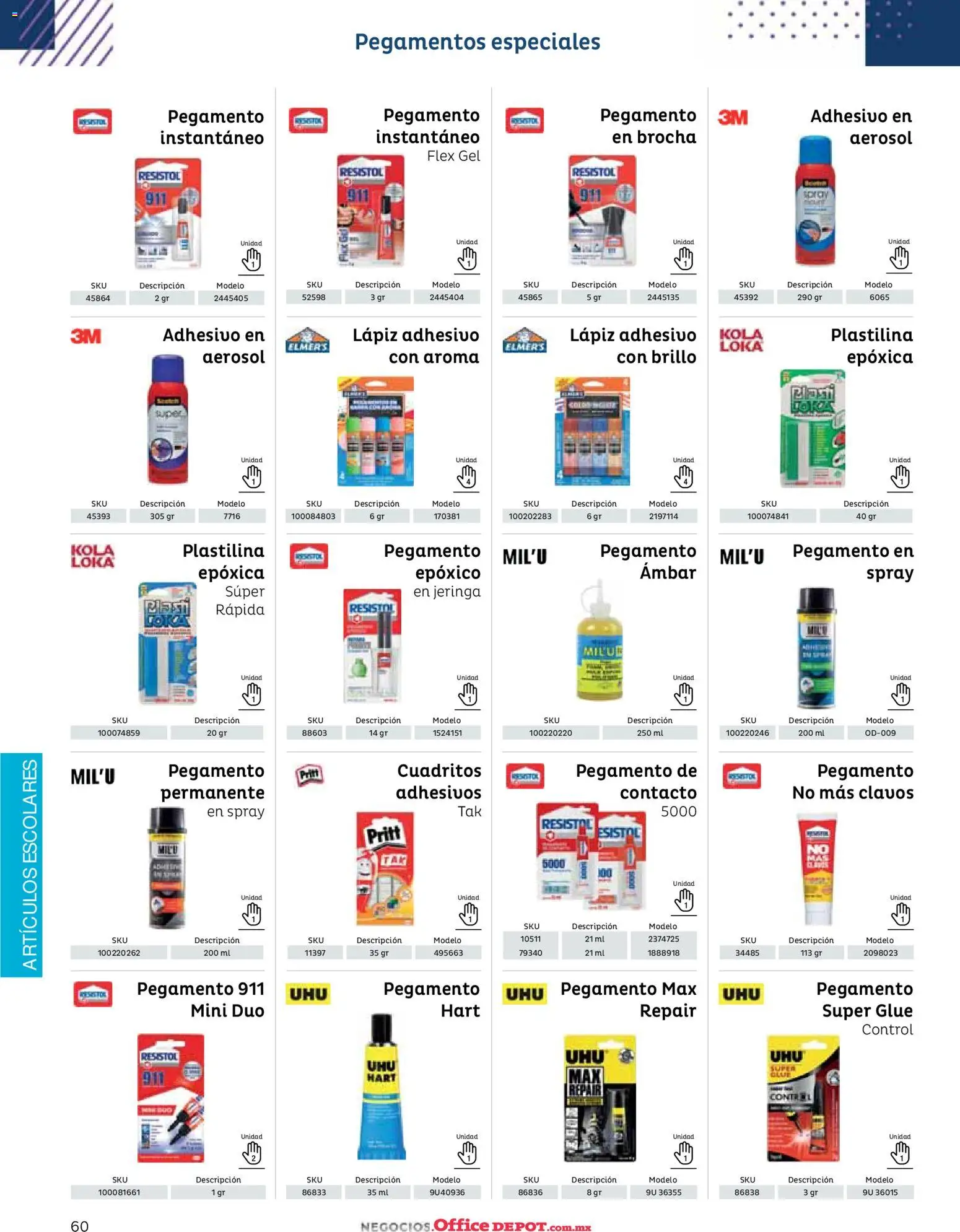 Nuevas ofertas de Office Depot válidas en toda la República Mexicana desde el 12.01.2026. ¡Encuentra las mejores ofertas en Office Depot catálogo 2026! | Página: 62 | Productos: Brillo, Pegamento