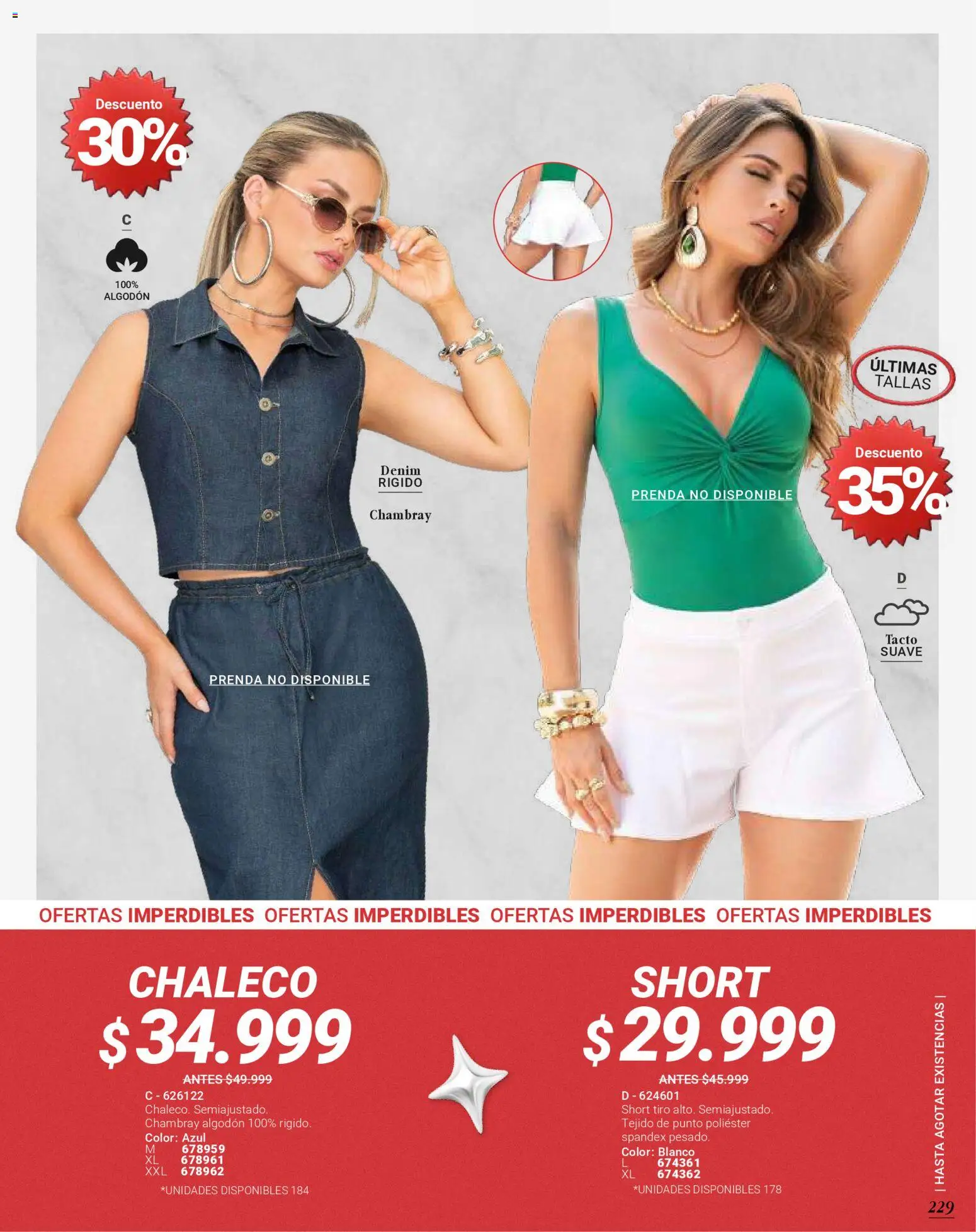 Carmel revista - valida desde el 01.03.2026 | Página: 229 | Productos: Algodón, Short, Chaleco