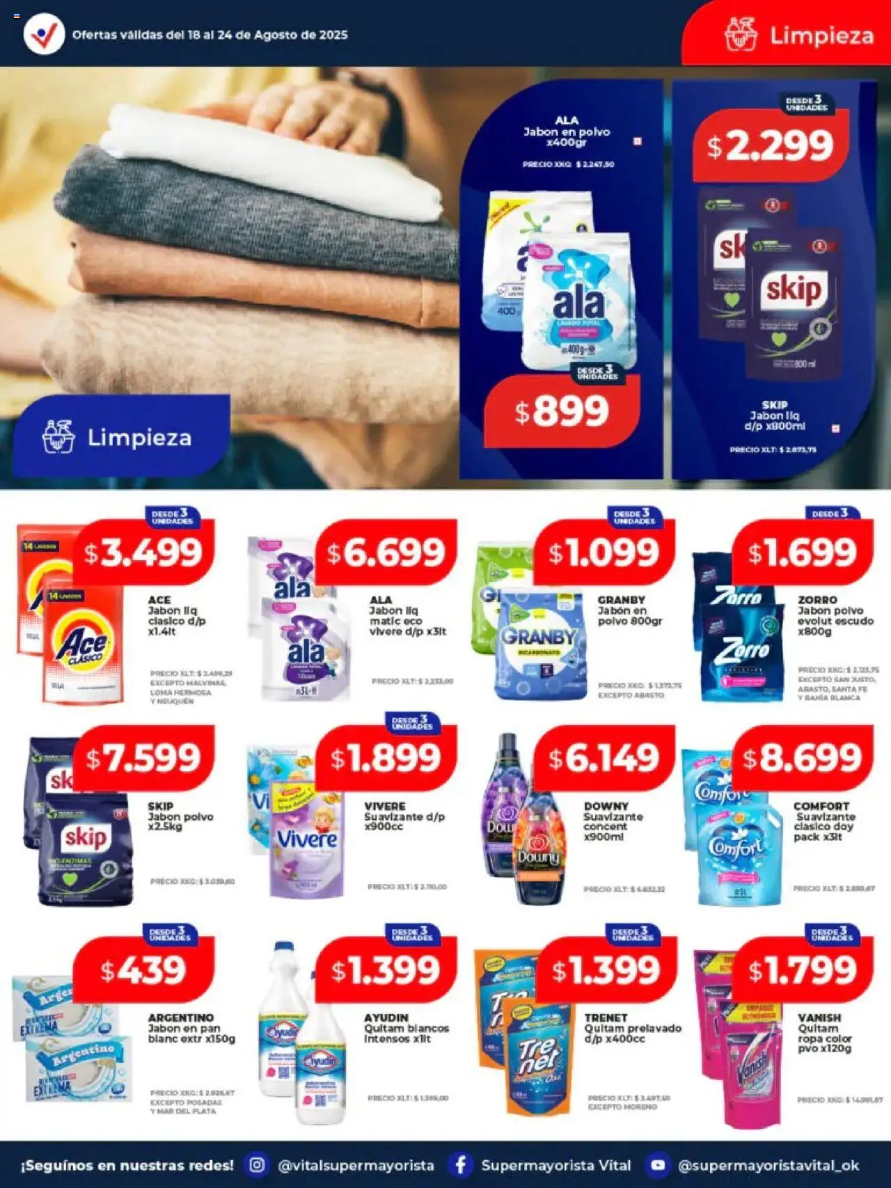 Vital - Ofertas - Abasto │ válido desde el 18.08.2025 | Página: 7 | Productos: Polvo, Jabón, Jabón en polvo, Suavizante