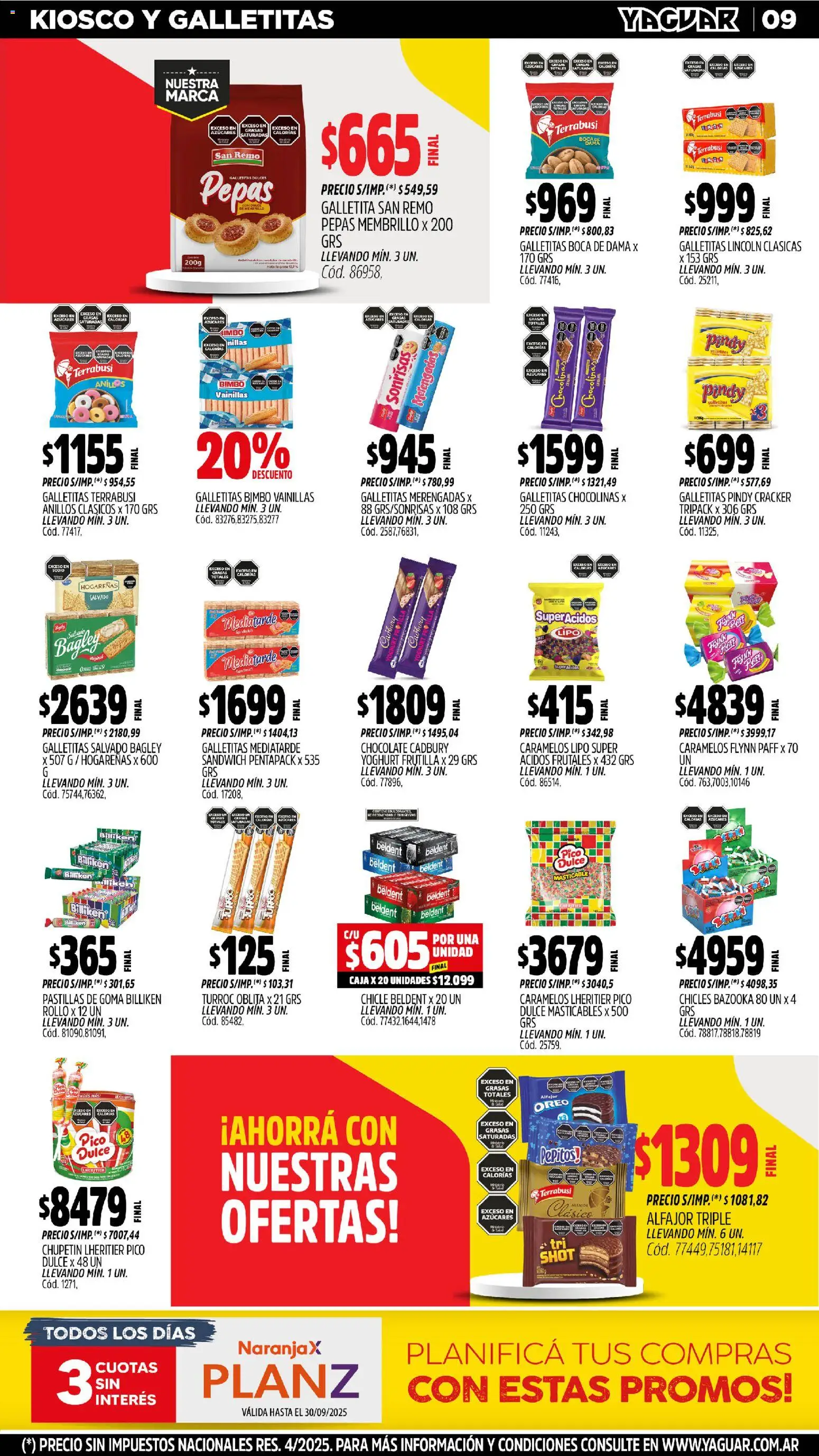 Yaguar - Misiones │ válido desde el 27.10.2025 | Página: 9 | Productos: Chicles, Frutilla, Chocolate, Chicle