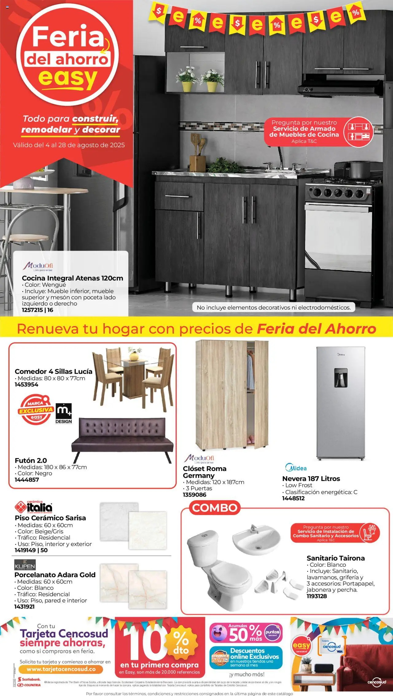 Easy revista - valida desde el 04.08.2025 | Página: 2 | Productos: Jabonera, Sanitario, Clóset, Nevera
