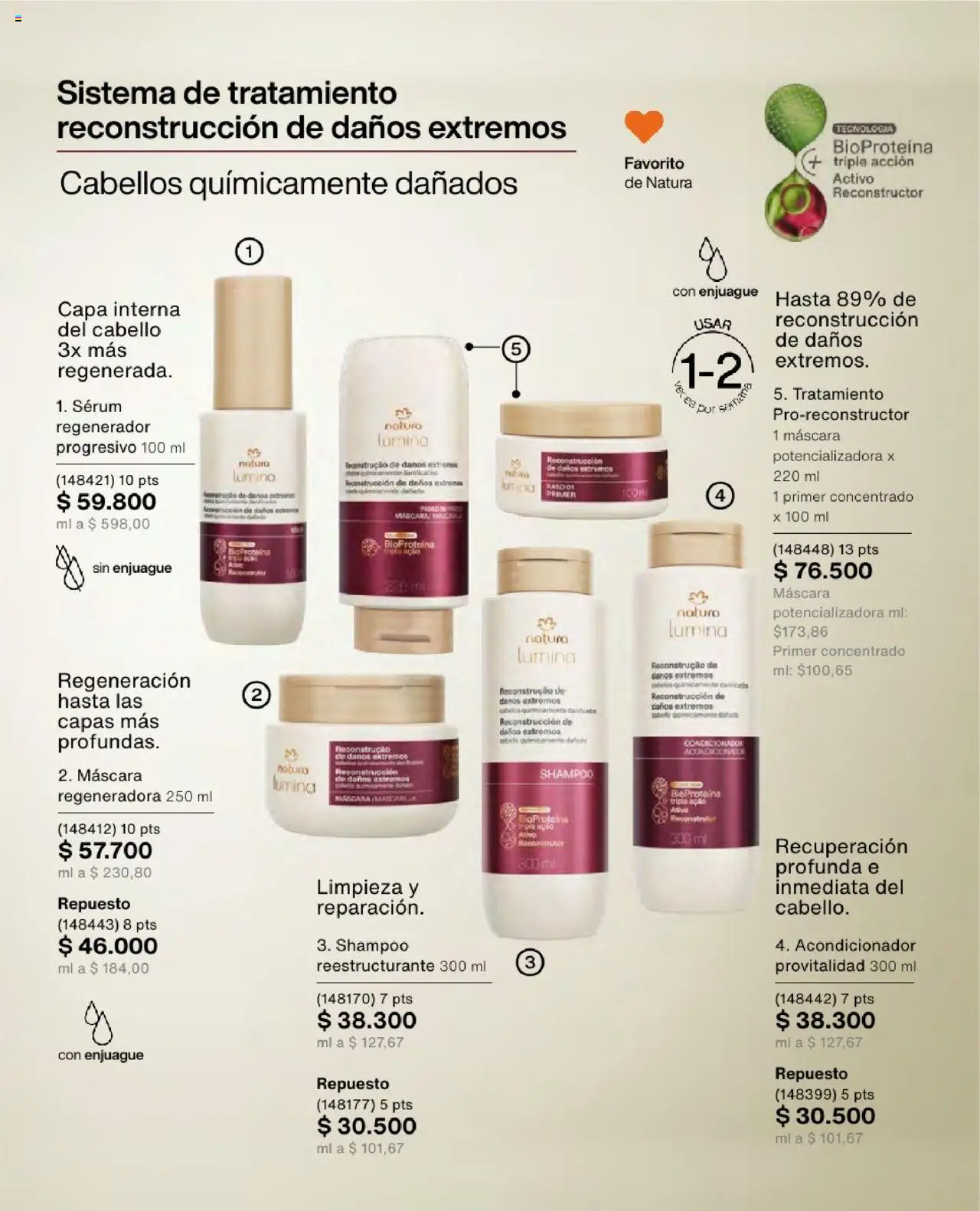 Natura revista - valida desde el 23.07.2025 | Página: 145 | Productos: Serum, Shampoo, Máscara, Acondicionador