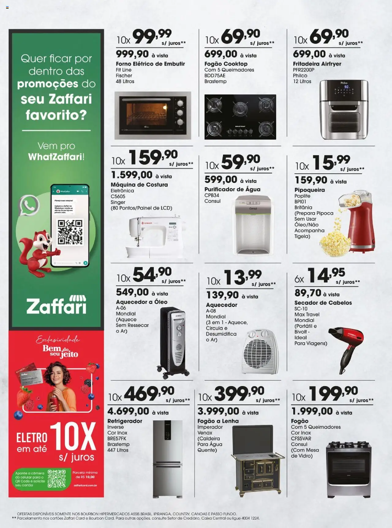 Zaffari Folheto - válido de 17.06.2025 | Página: 20 | Produtos: Máquina de costura, Refrigerador, Celular, Câmera