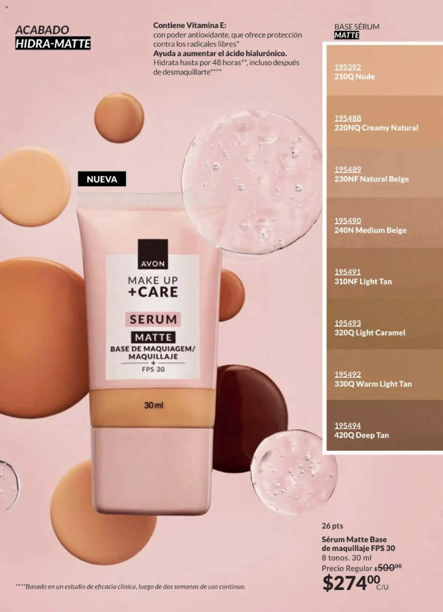 Nuevas ofertas de AVON válidas en toda la República Mexicana desde el 28.11.2025. ¡Encuentra las mejores ofertas en AVON campaña 18 2025! | Página: 113 | Productos: Base de maquillaje, Serum, Maquillaje