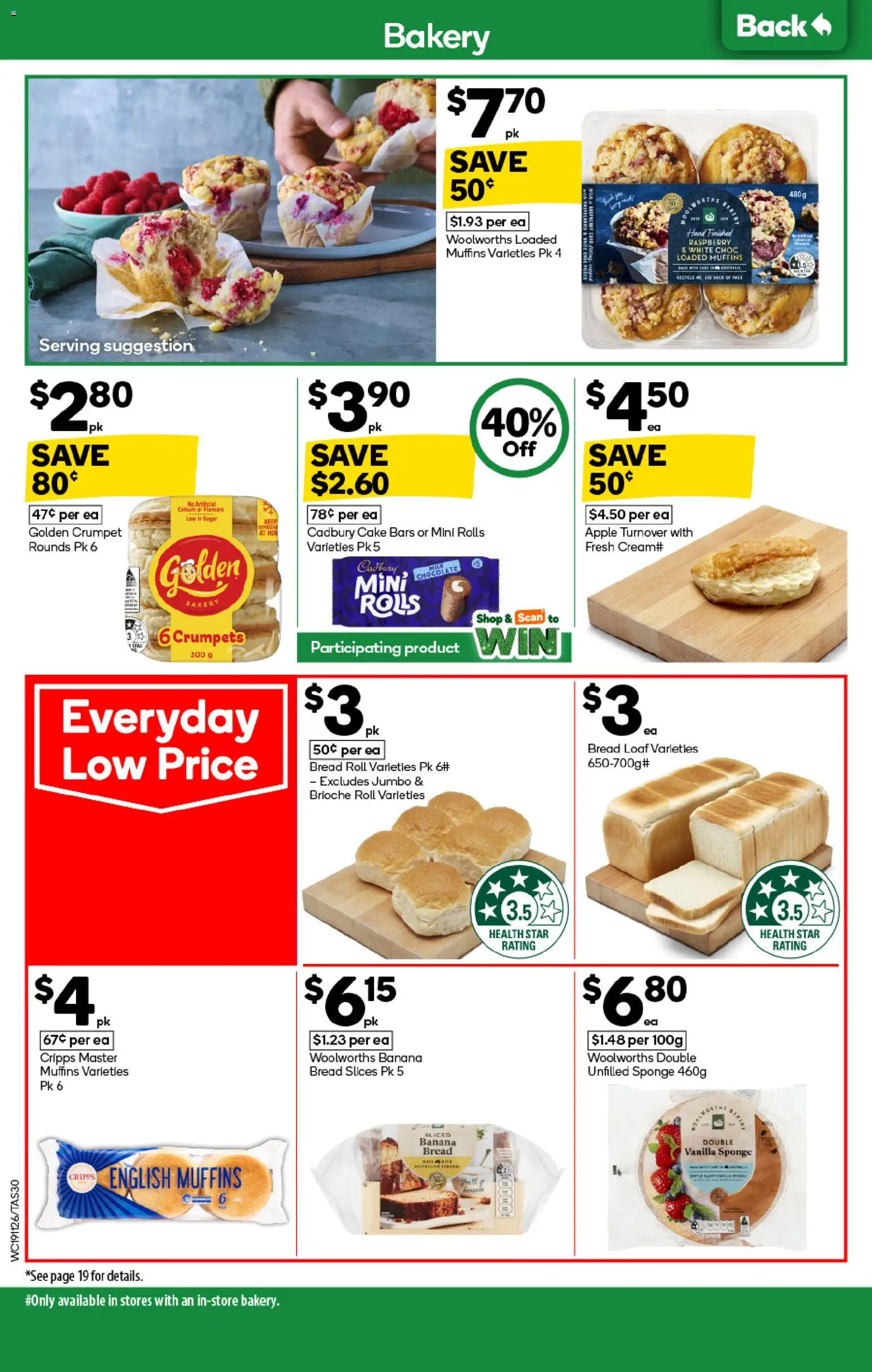 Woolworths catalogue - valid from 19.11.2025 | Page: 30 | Products: Milk, Bread, Muffins, Raspberry