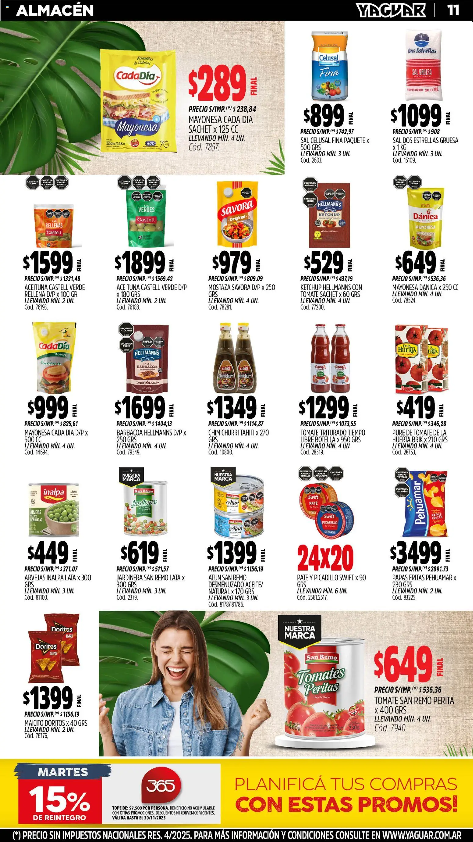 Yaguar - Neuquén │ válido desde el 03.11.2025 | Página: 13 | Productos: Botella, Tomate, Pure de Tomate, Paté