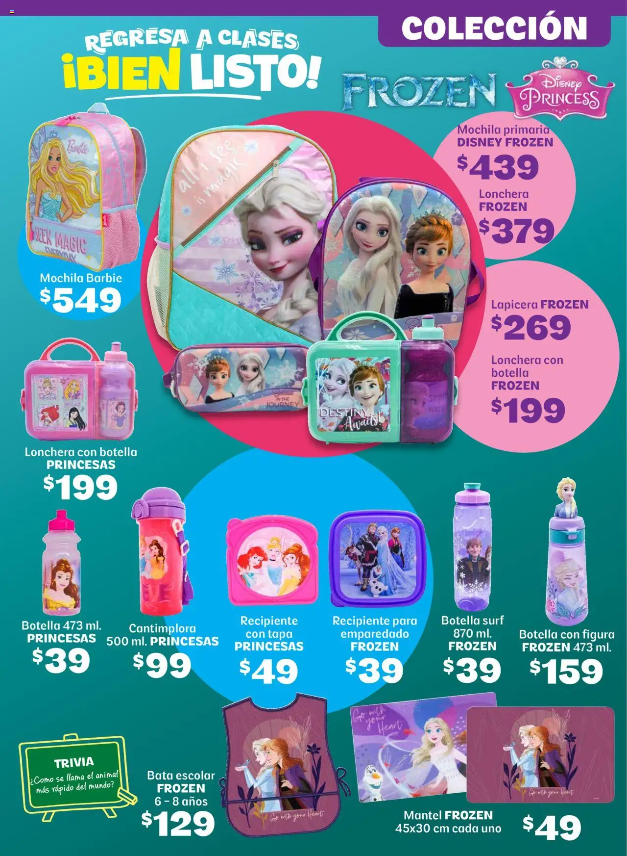 Nuevas ofertas de Soriana válidas en toda la República Mexicana desde el 14.08.2025. ¡Encuentra las mejores ofertas en Soriana - Regresa a clases bien listo Súper Nacional! | Página: 27 | Productos: Mantel, Mochila, Botella, Bata