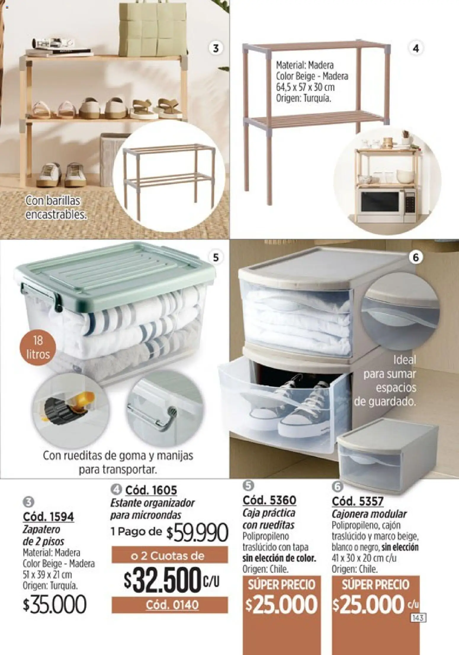 Catálogo Amodil Campaña 5 │ válido desde el 01.03.2026 | Página: 143 | Productos: Organizador, Modular, Caja, Microondas