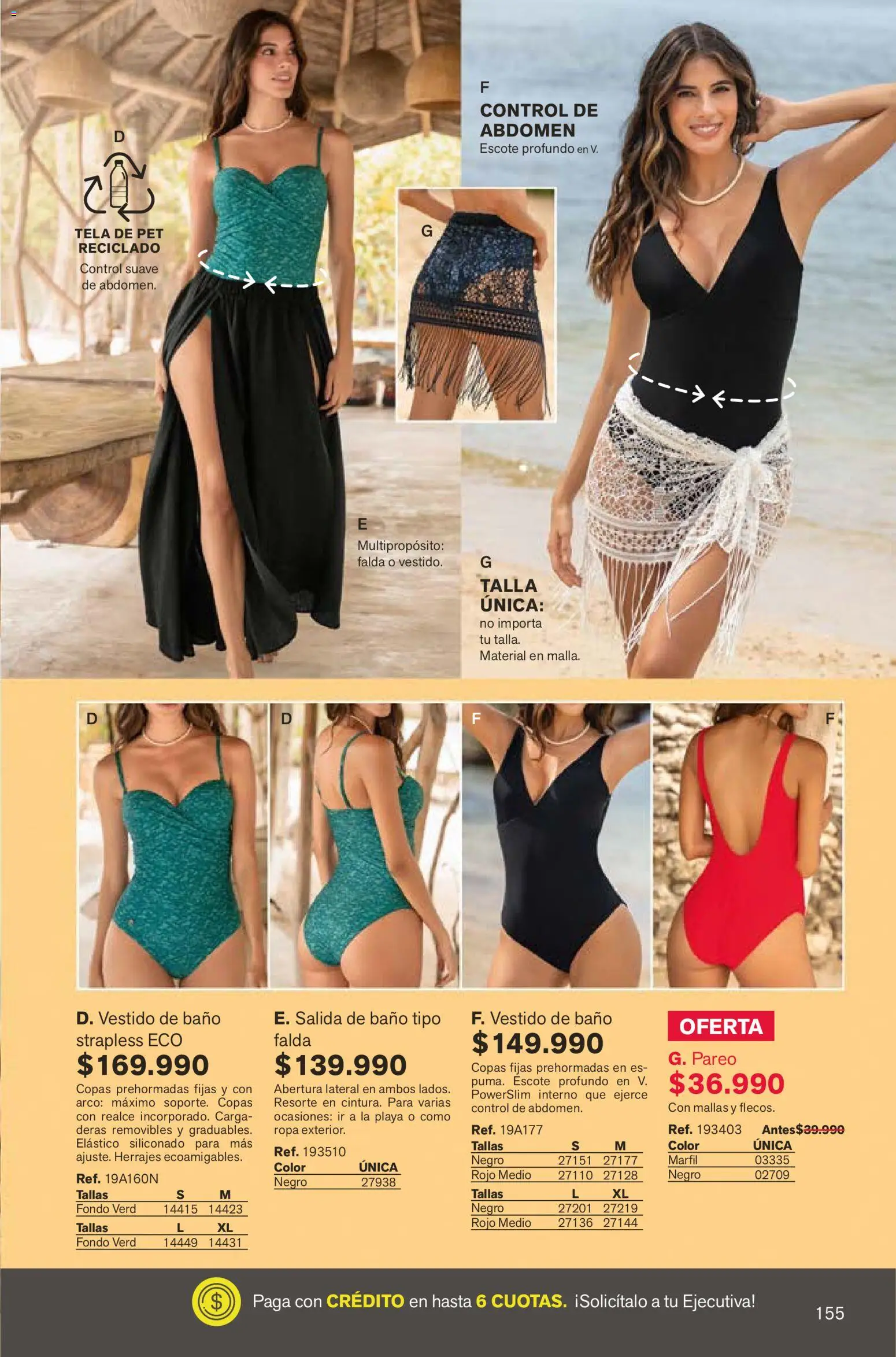 Leonisa revista - valida desde el 07.12.2025 | Página: 155 | Productos: Falda, Vestido, Vestido de baño, Pareo