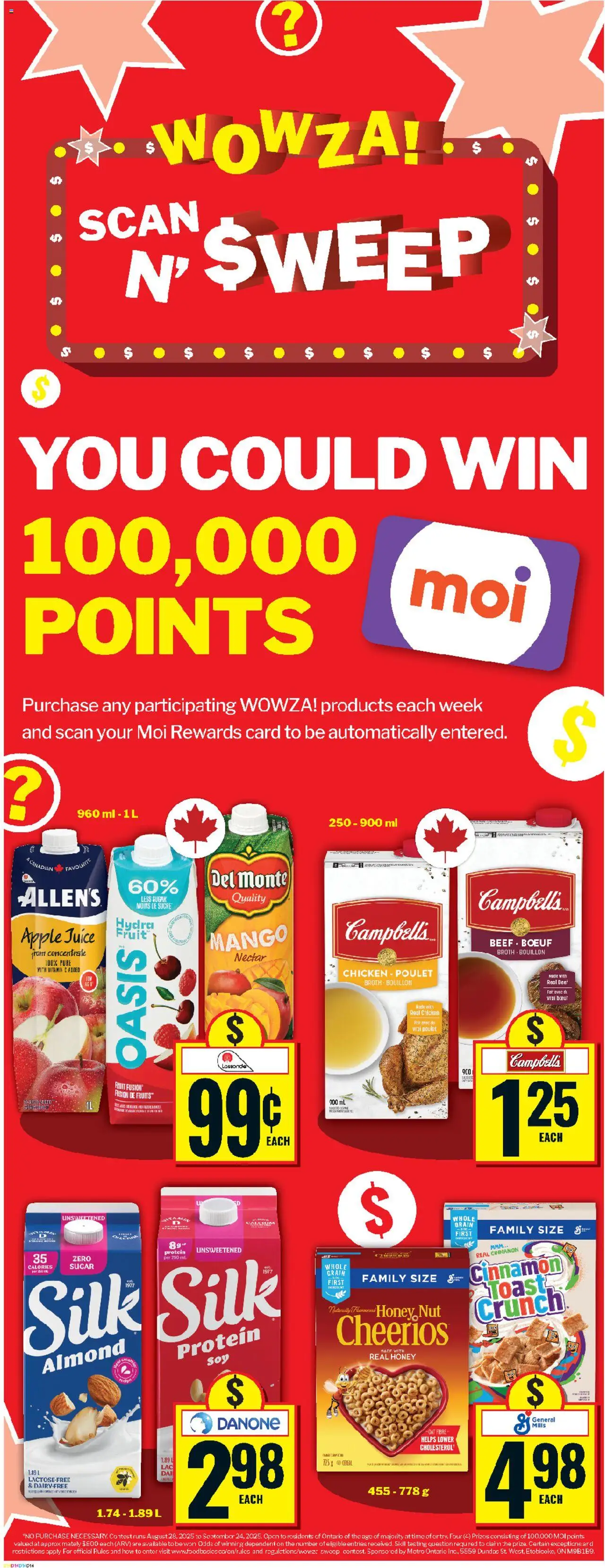 Food Basics flyer valid from 11.09.2025 | Page: 4 | Products: Juice, Chicken