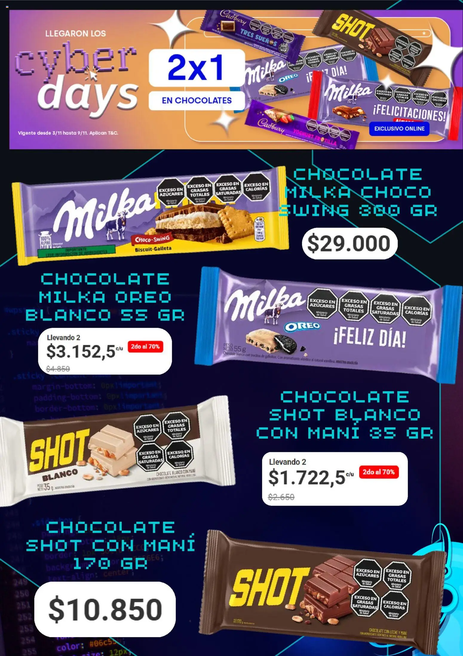 Vea - Cyber Monday  │ válido desde el 03.11.2025 | Página: 2 | Productos: Mani, Leche, Chocolate