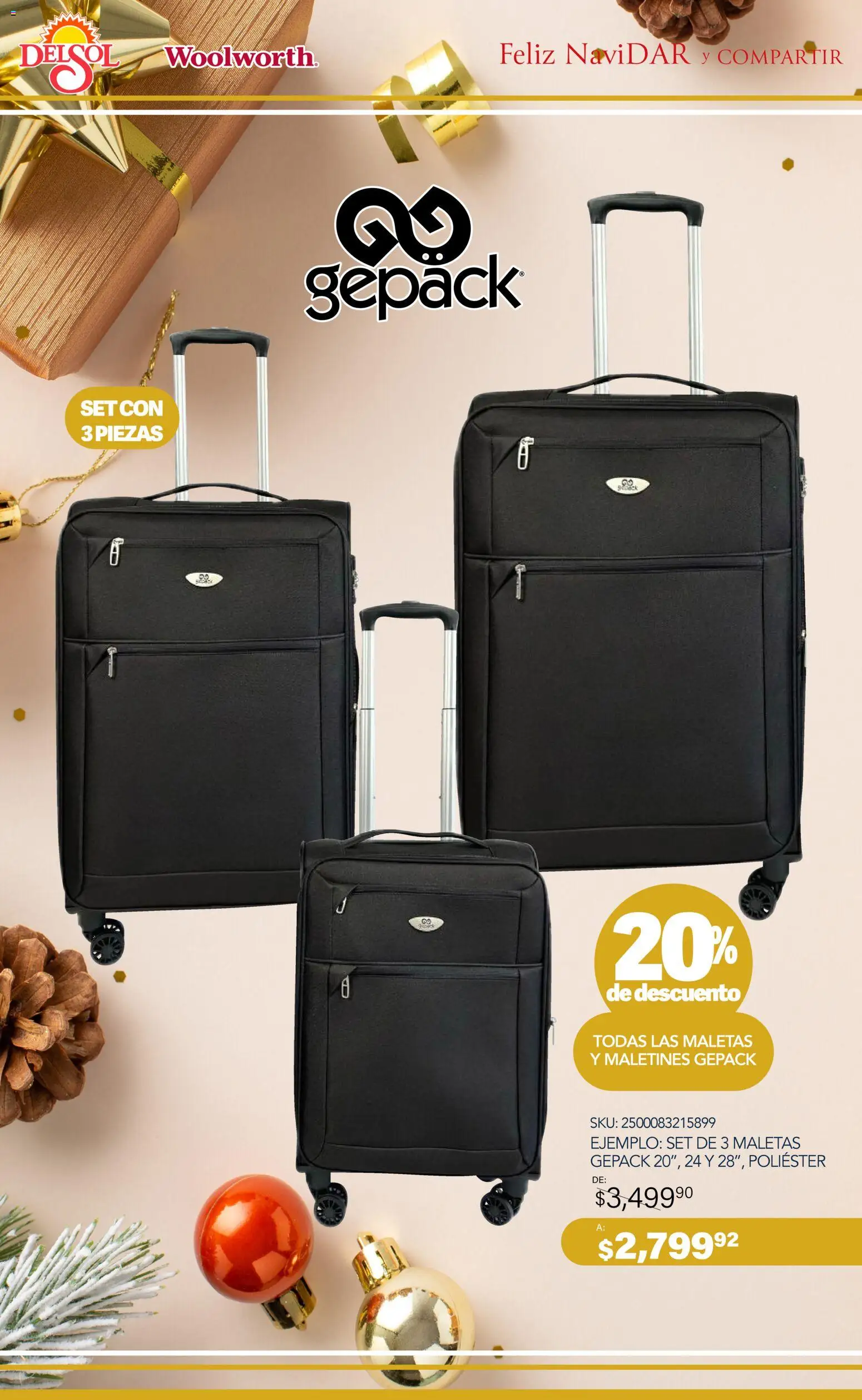 Nuevas ofertas de Del Sol y Woolworth válidas en toda la República Mexicana desde el 06.11.2025. ¡Encuentra las mejores ofertas en Del Sol y Woolworth catálogo Regalos 2025! | Página: 36