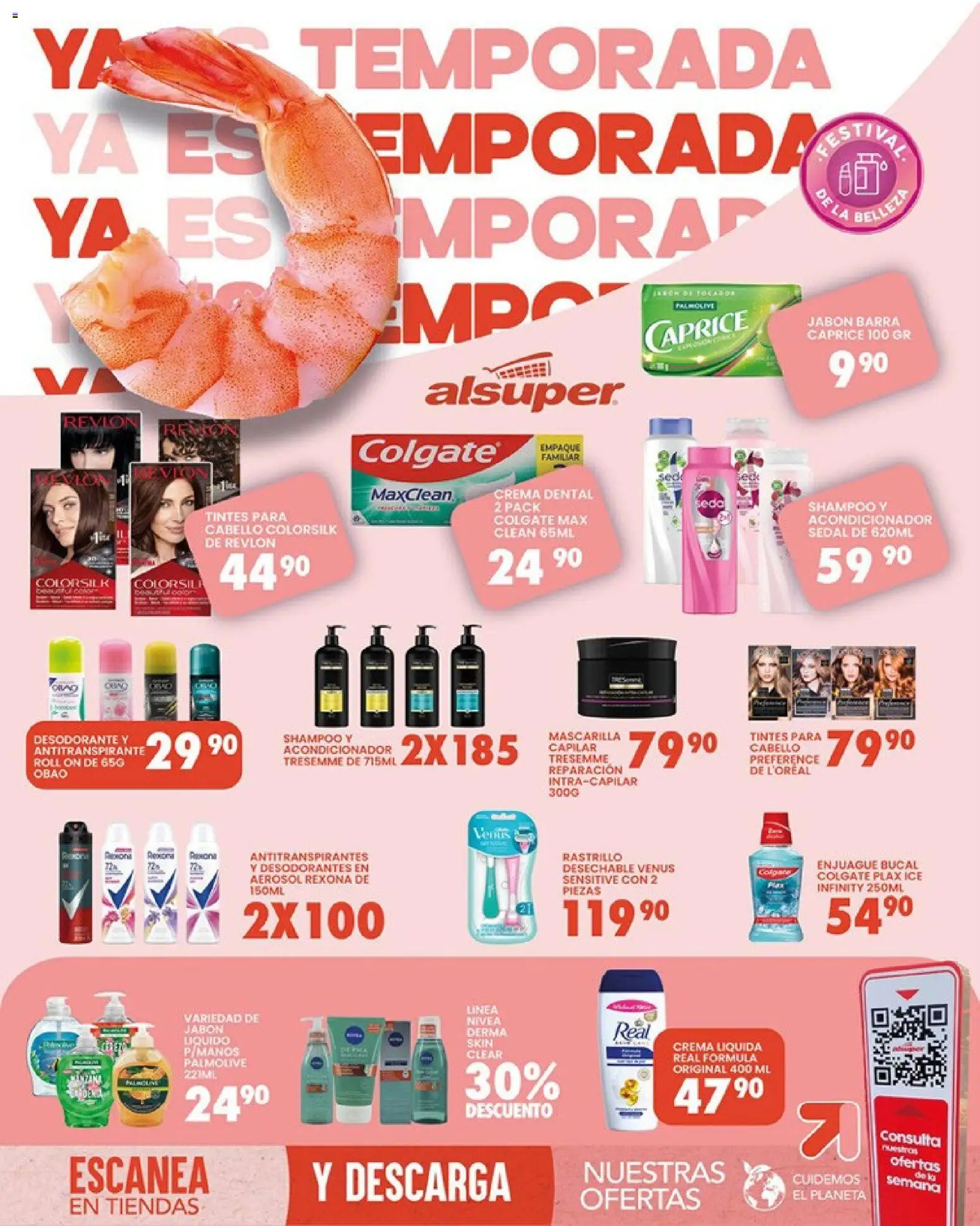Nuevas ofertas de Alsuper válidas en toda la República Mexicana desde el 10.03.2026. ¡Encuentra las mejores ofertas en Alsuper folleto! | Página: 8 | Productos: Desodorante, Enjuague bucal, Barra, Mascarilla