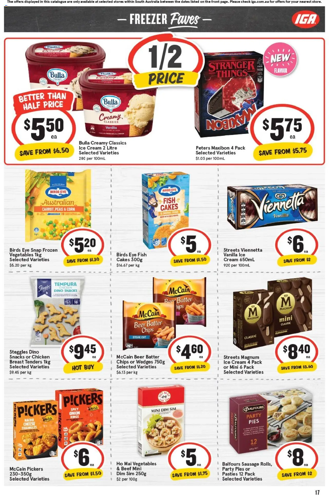 IGA catalogue - valid from 22.10.2025 | Page: 13 | Products: Cream, Ice cream, Vegetables, Steak