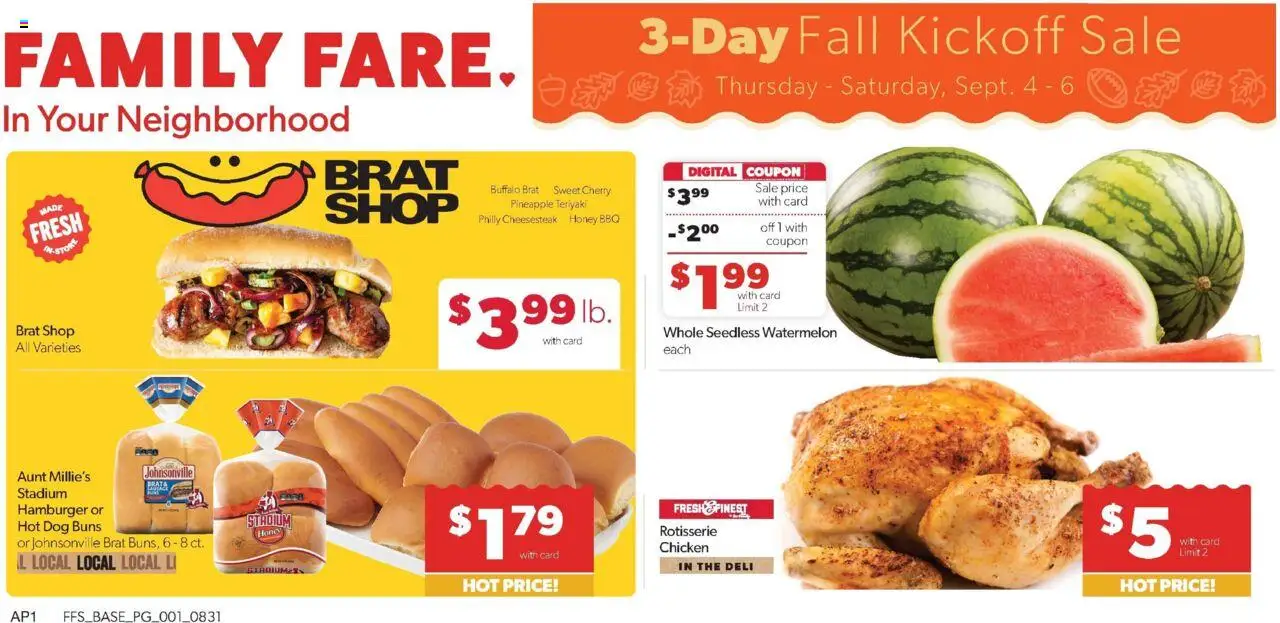 Family Fare Weekly Ad - valid from 31.08.2025 | Page: 5 | Products: Pineapple, Watermelon