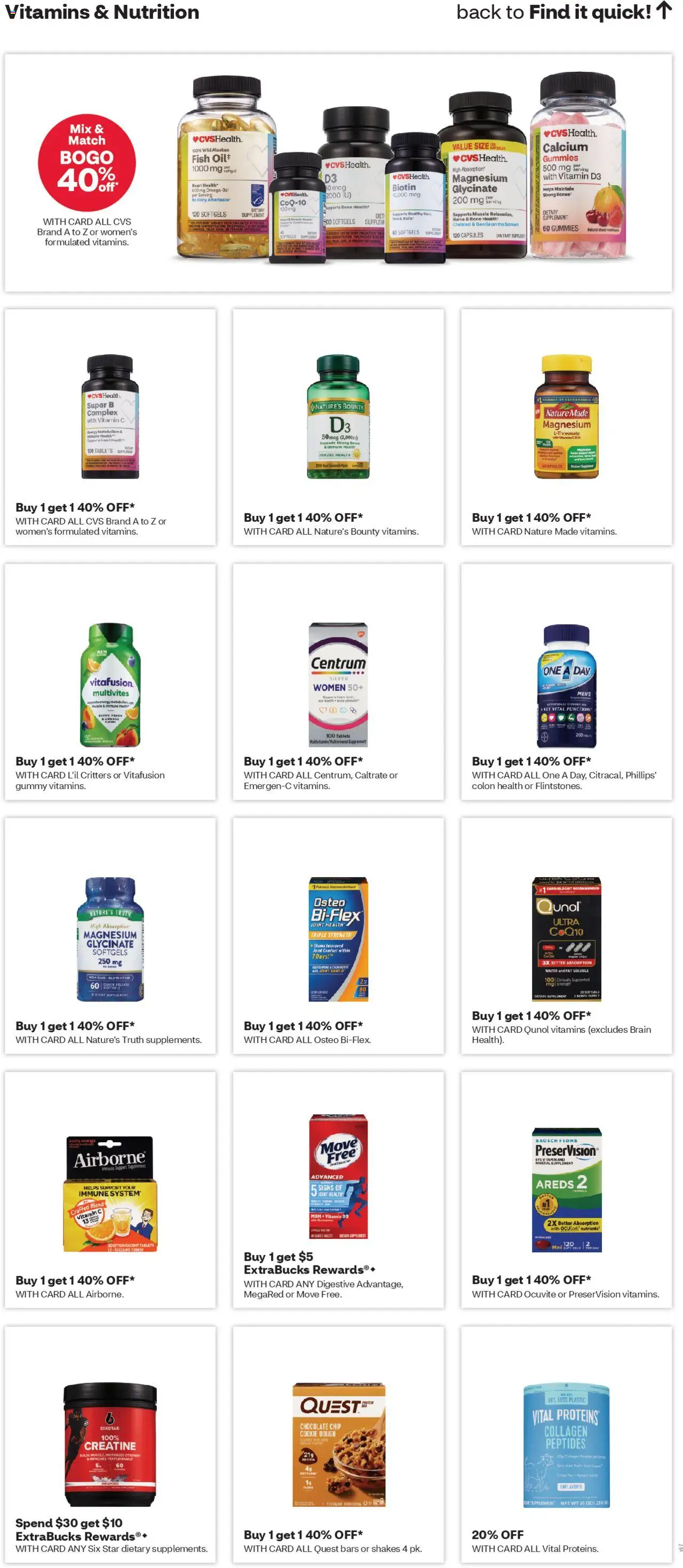 CVS Pharmacy Weekly Ad - WA - valid from 12.10.2025 | Page: 10 | Products: Fish Oil, Creatine, Biotin, Water