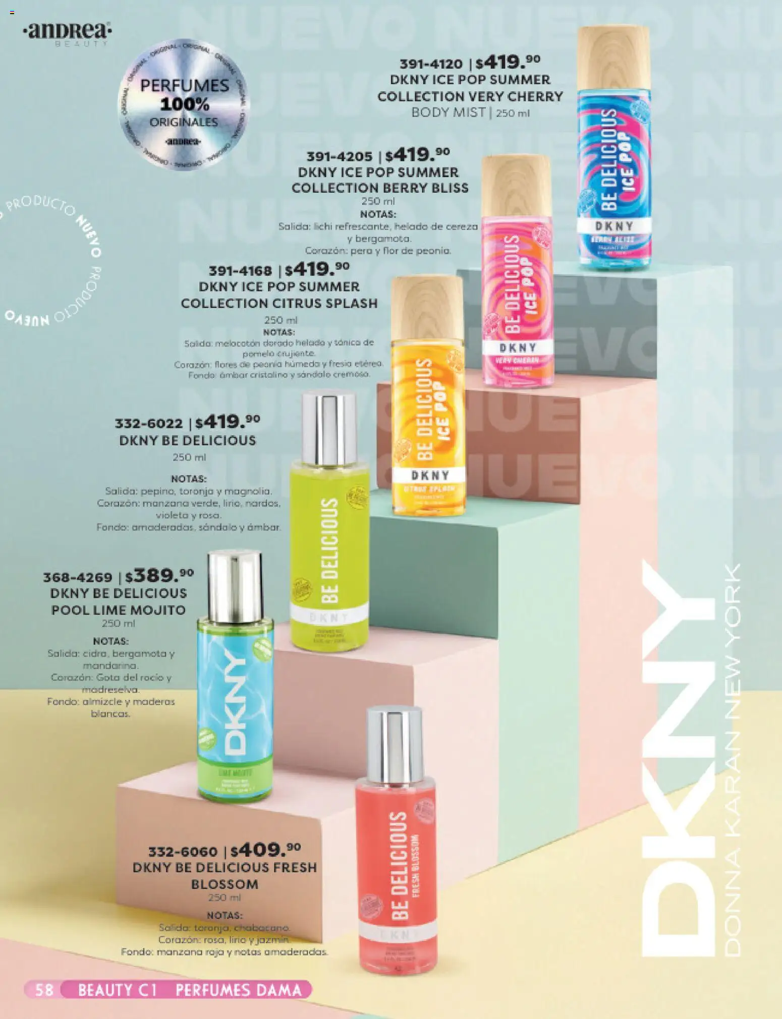 Nuevas ofertas de Andrea válidas en toda la República Mexicana desde el 25.01.2026. ¡Encuentra las mejores ofertas en Andrea catálogo Beauty! | Página: 58 | Productos: Pera, Toronja, Helado, Body