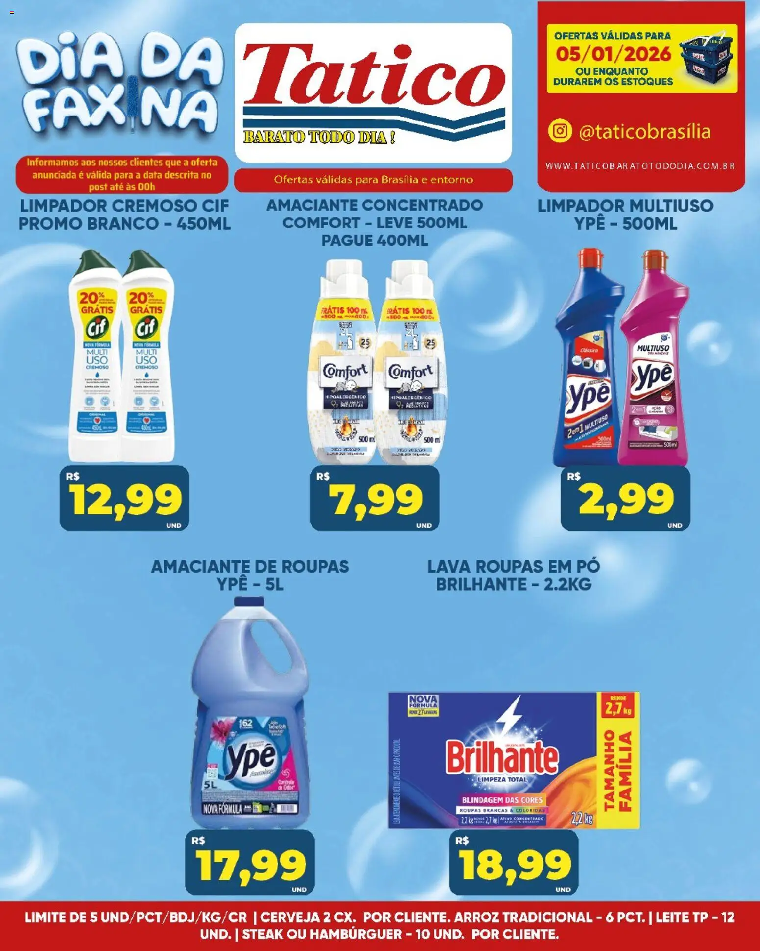Tatico Folheto - válido de 05.01.2026 | Página: 13 | Produtos: Pó, Leite, Cerveja, Arroz