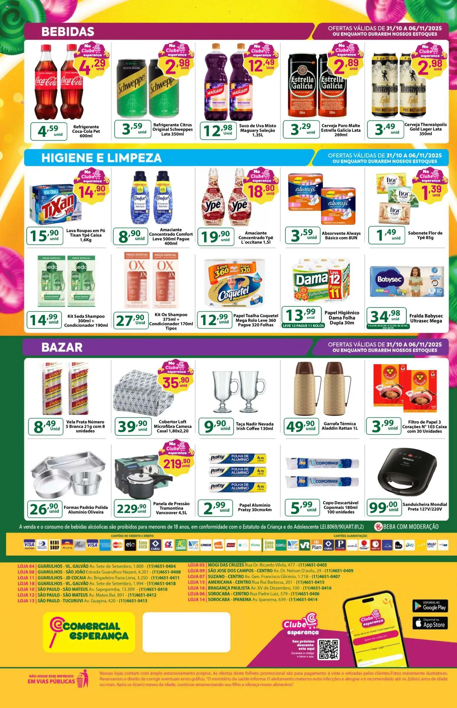 Comercial Esperança Folheto - válido de 31.10.2025 | Página: 4 | Produtos: Cebola, Mandioca, Pimenta, Café