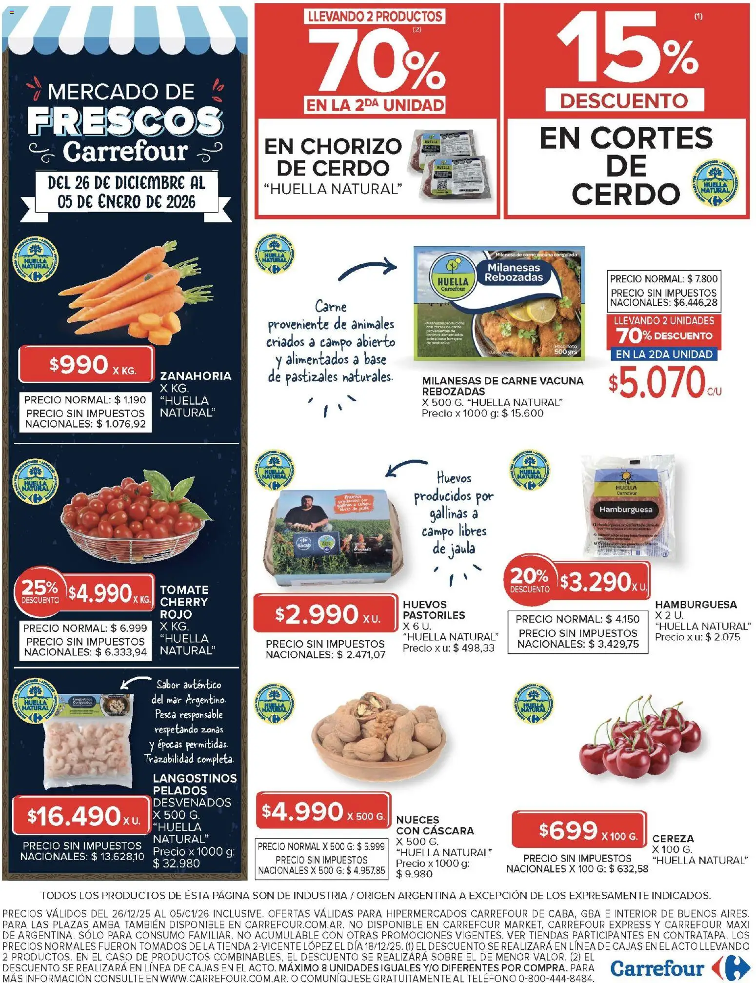 Carrefour ofertas │ válido desde el 26.12.2025 | Página: 18 | Productos: Sobre, Tomate, Chorizo, Cerdo
