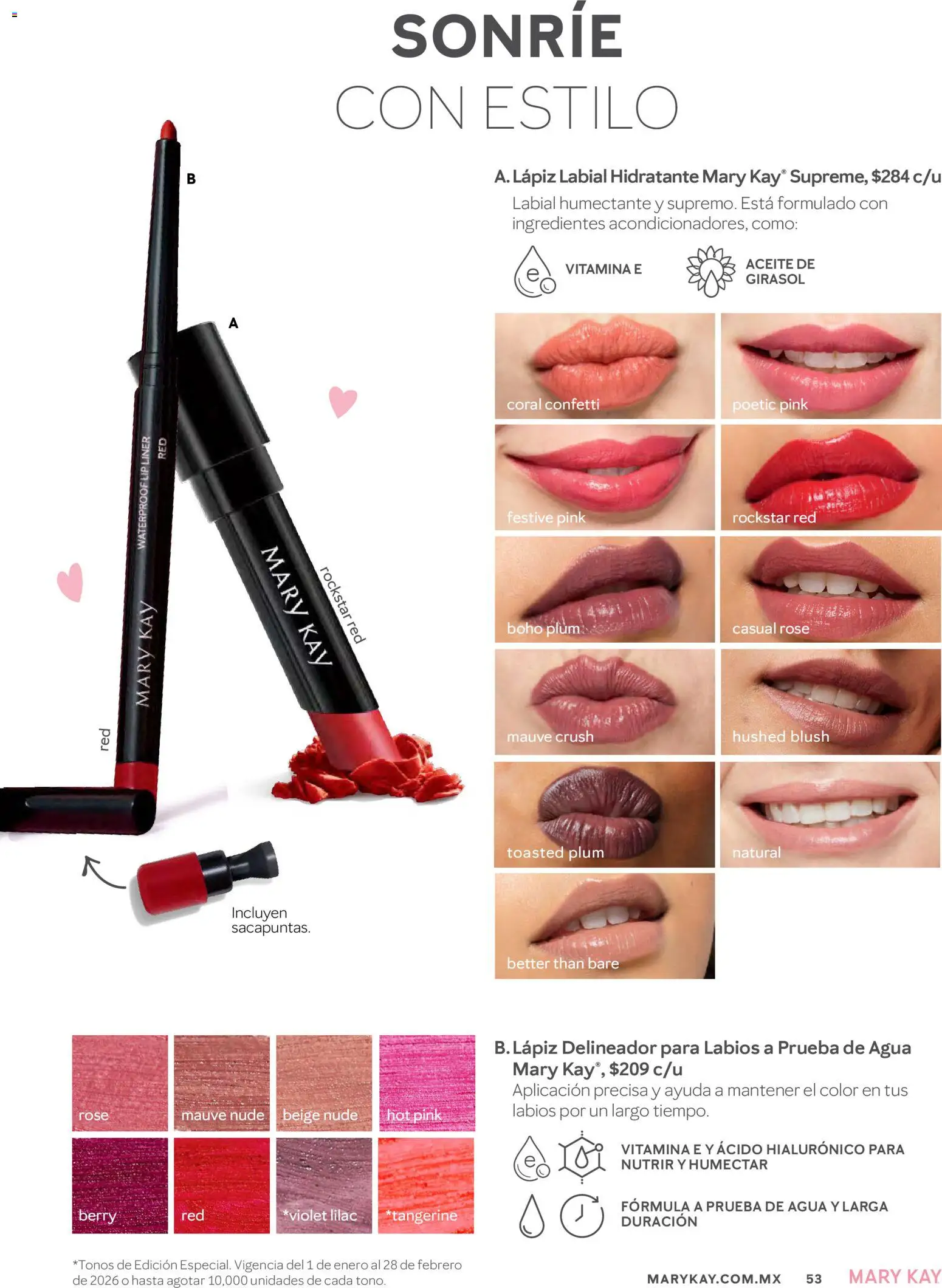 Nuevas ofertas de Mary Kay válidas en toda la República Mexicana desde el 01.01.2026. ¡Encuentra las mejores ofertas en Mary Kay catálogo! | Página: 53 | Productos: Agua, Aceite, Delineador, Lápiz labial