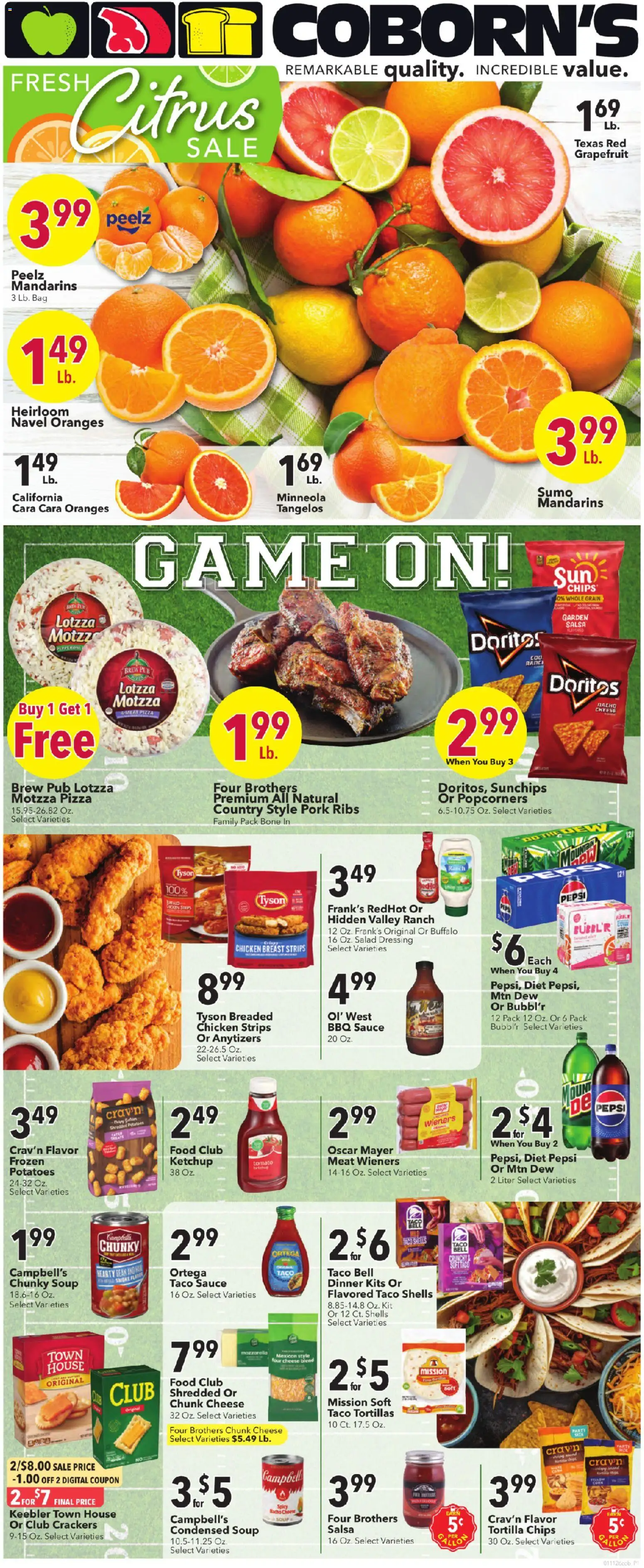 Coborn's Weekly Ad - valid from 14.01.2026 | Page: 1 | Products: Pizza, Ketchup, Salad, Sauce