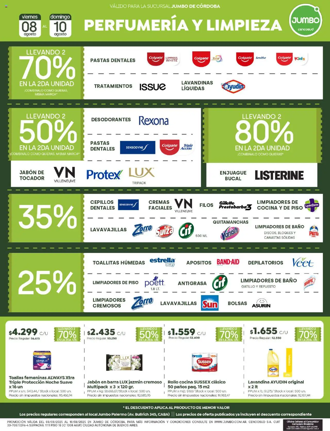 Jumbo - Ofertas | Córdoba │ válido desde el 08.08.2025 | Página: 6 | Productos: Antigrasa, Cocina, Baño, Toallitas húmedas