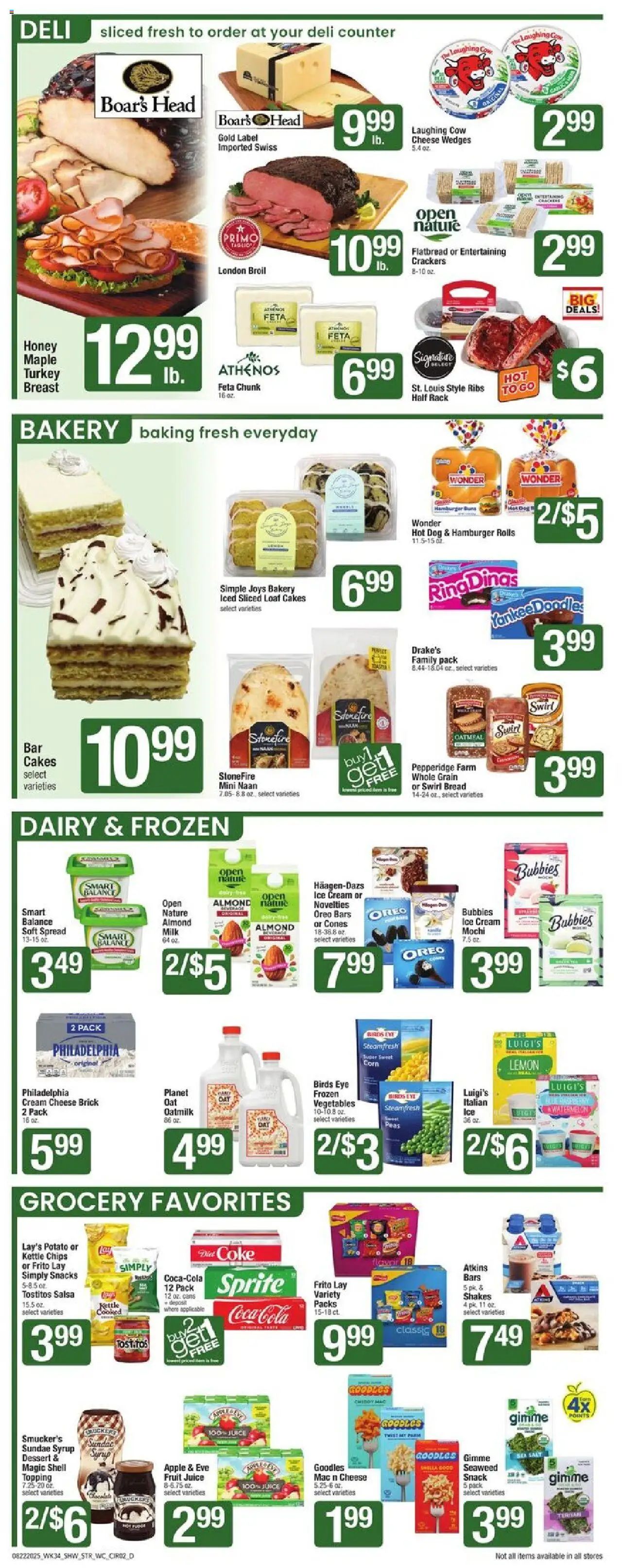 Star Market Weekly Ad - valid from 22.08.2025 | Page: 2 | Products: Corn, Ring, Juice, Ice cream