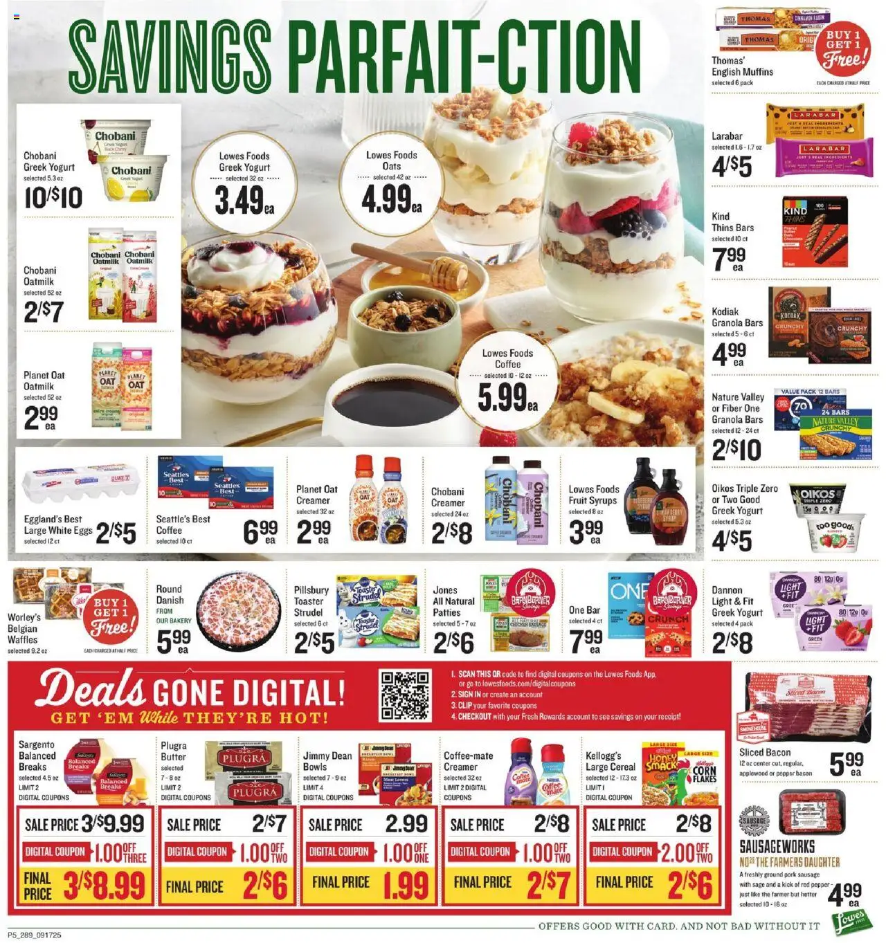 Lowes Foods Weekly Ad - valid from 17.09.2025 | Page: 7 | Products: Toaster, Yogurt, Eggs, Pork