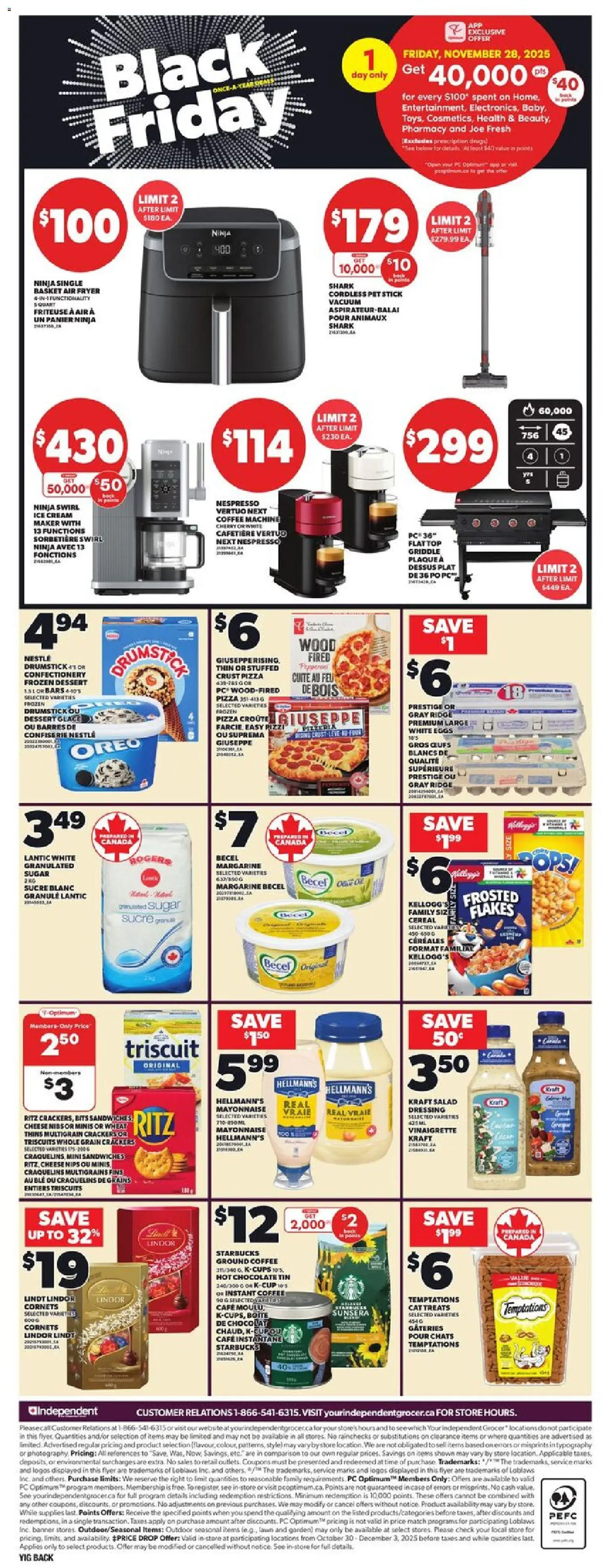 Independent Grocer flyer valid from 27.11.2025 | Page: 4 | Products: Cream, Salad, Case, Eggs