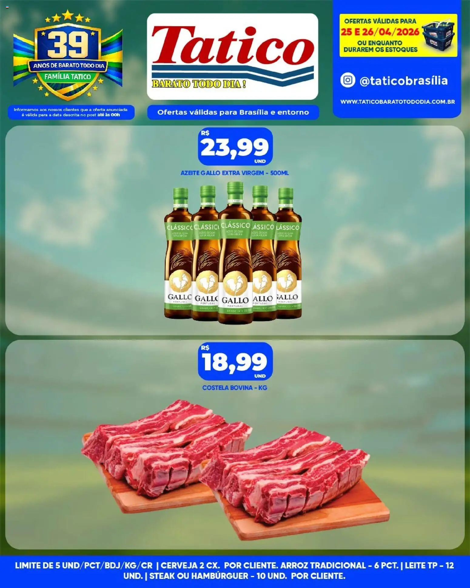 Tatico Folheto - válido de 25.04.2026 | Página: 13 | Produtos: Leite, Cerveja, Arroz, Azeite