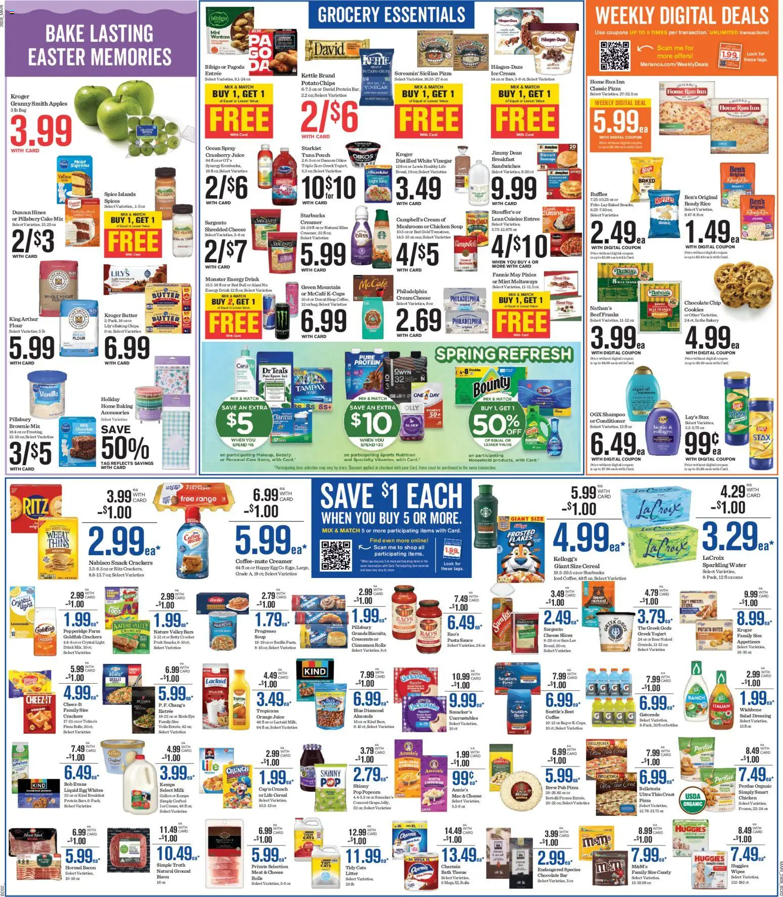Mariano's Weekly Ad - valid from 25.03.2026 | Page: 4 | Products: Milk, Epsom Salt, Salad, Spices