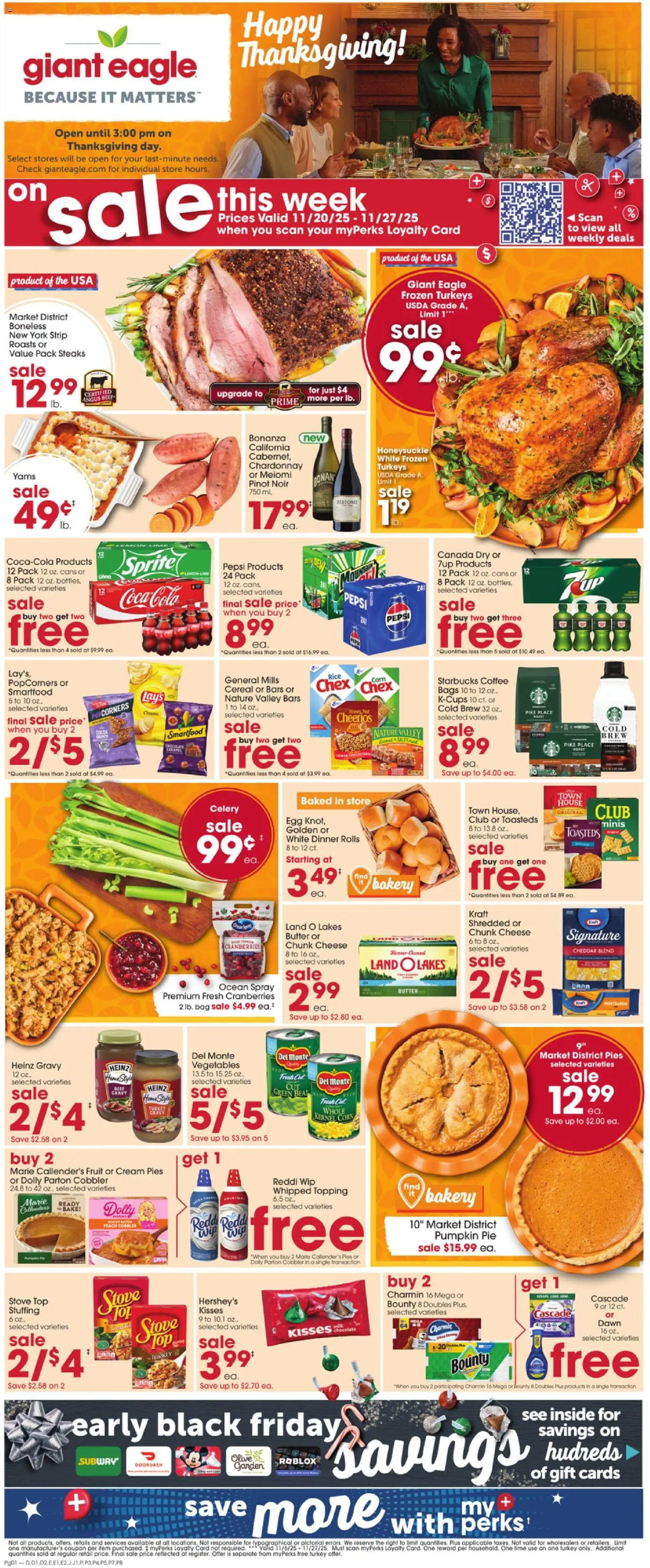 Giant Eagle Black Friday - valid from 20.11.2025 | Page: 1 | Products: Cheese, Coffee, Chocolate, Cream
