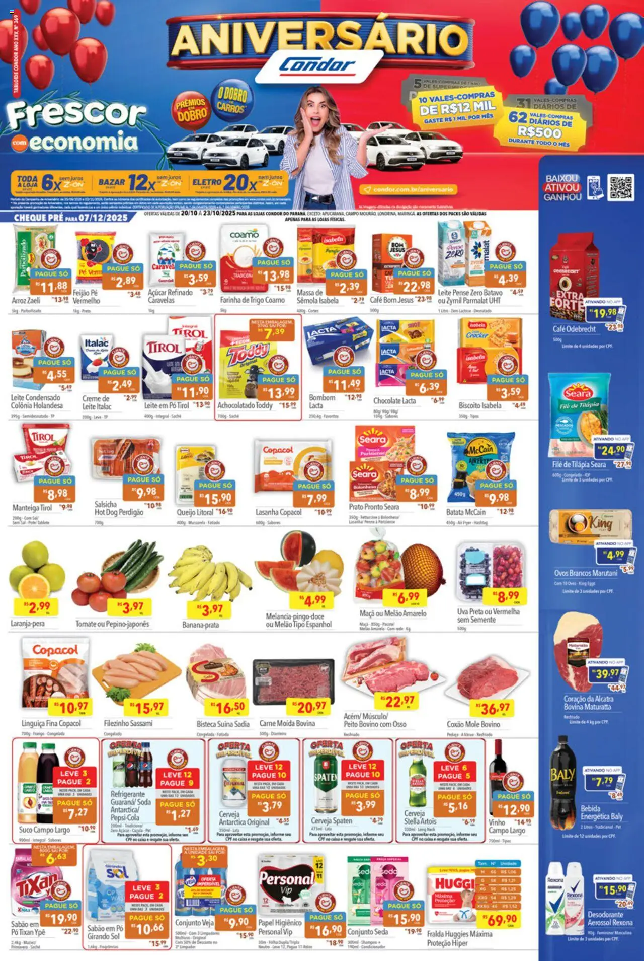 Supermercados Condor Folheto - válido de 20.10.2025 | Página: 1 | Produtos: Farinha de trigo, Suco, Lasanha, Sal