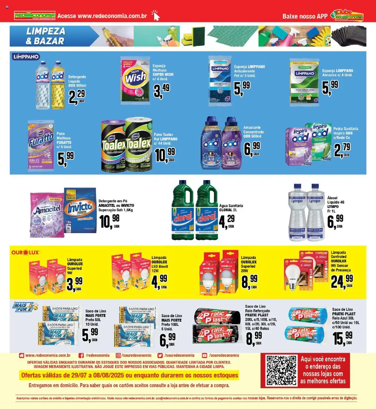 RedEconomia Folheto - válido de 27.07.2025 | Página: 19 | Produtos: Pó, Esponja, Detergente, Água sanitária