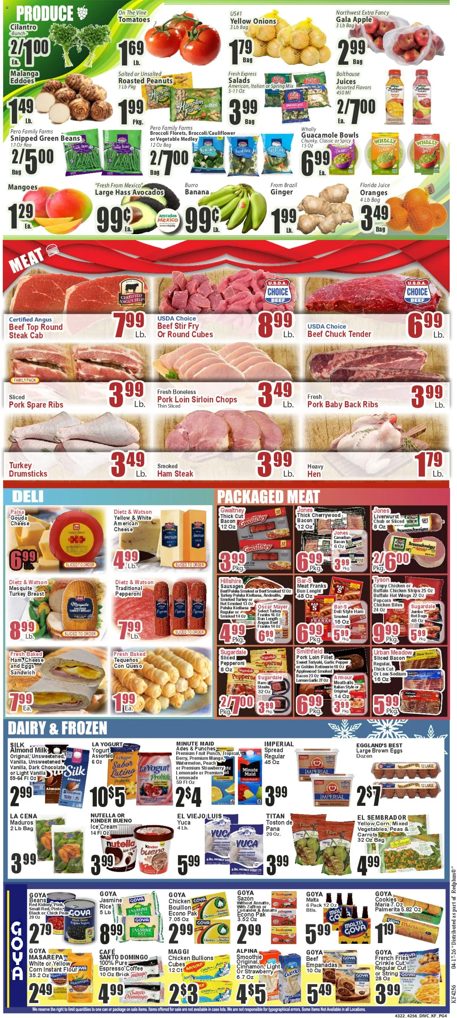 Key Food Weekly Ad - valid from 17.04.2026 | Page: 4 | Products: Ginger, Beef, Cookies, Lemon