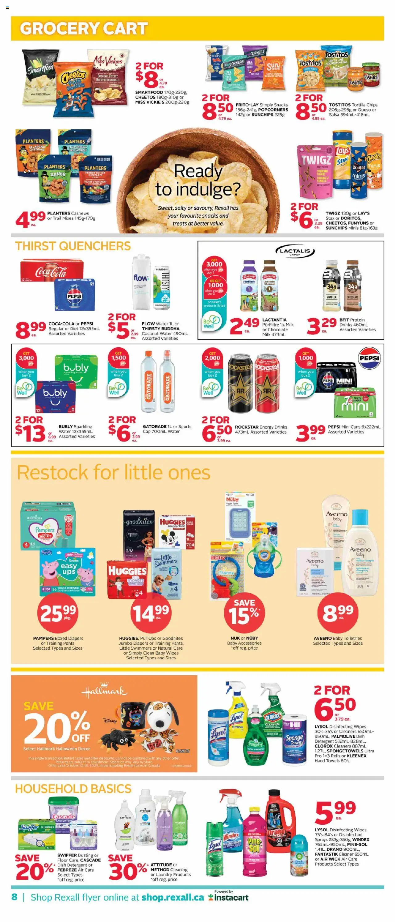 Rexall flyer valid from 10.10.2025 | Page: 15 | Products: Chips, Cap, Sponge, Detergent