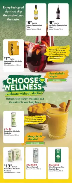 Preview of Save on foods - Wellness Flyer from shop Save on foods valid from 22.01.2026 | Page: 9 | Products: Juice, Wine, Beer