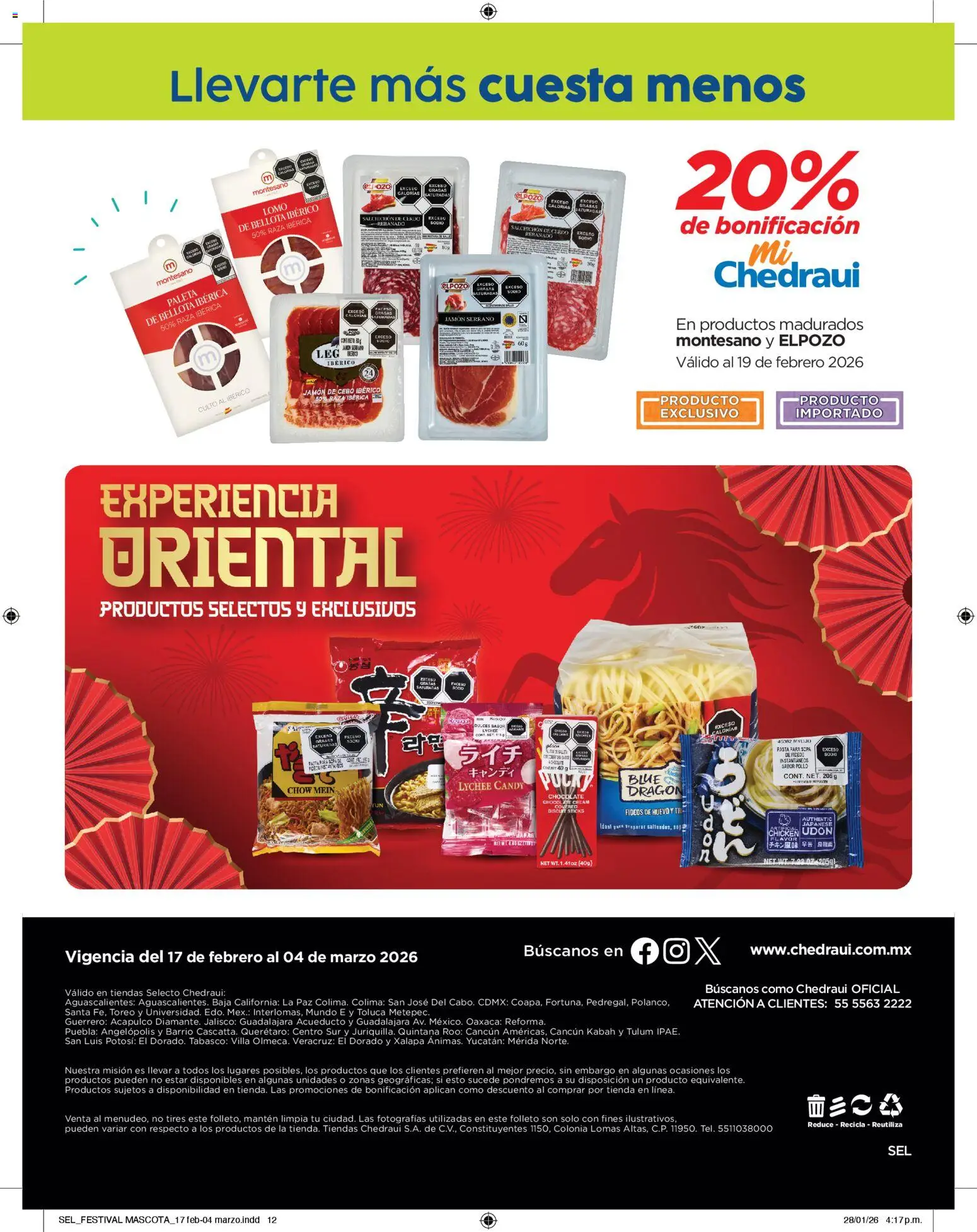 Nuevas ofertas de Chedraui válidas en toda la República Mexicana desde el 17.02.2026. ¡Encuentra las mejores ofertas en Chedraui folleto Llevarte más cuesta menos! | Página: 12 | Productos: Sopa, Huevo, Fideos, Dulces
