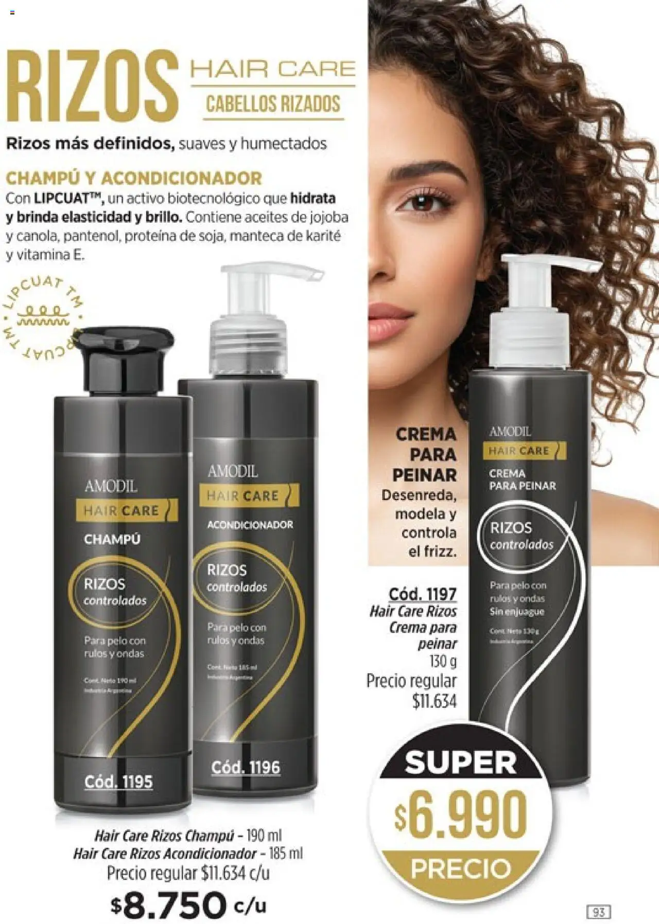 Catálogo Amodil Campaña 16 │ válido desde el 01.10.2025 | Página: 93 | Productos: Champú, Acondicionador, Manteca, Crema