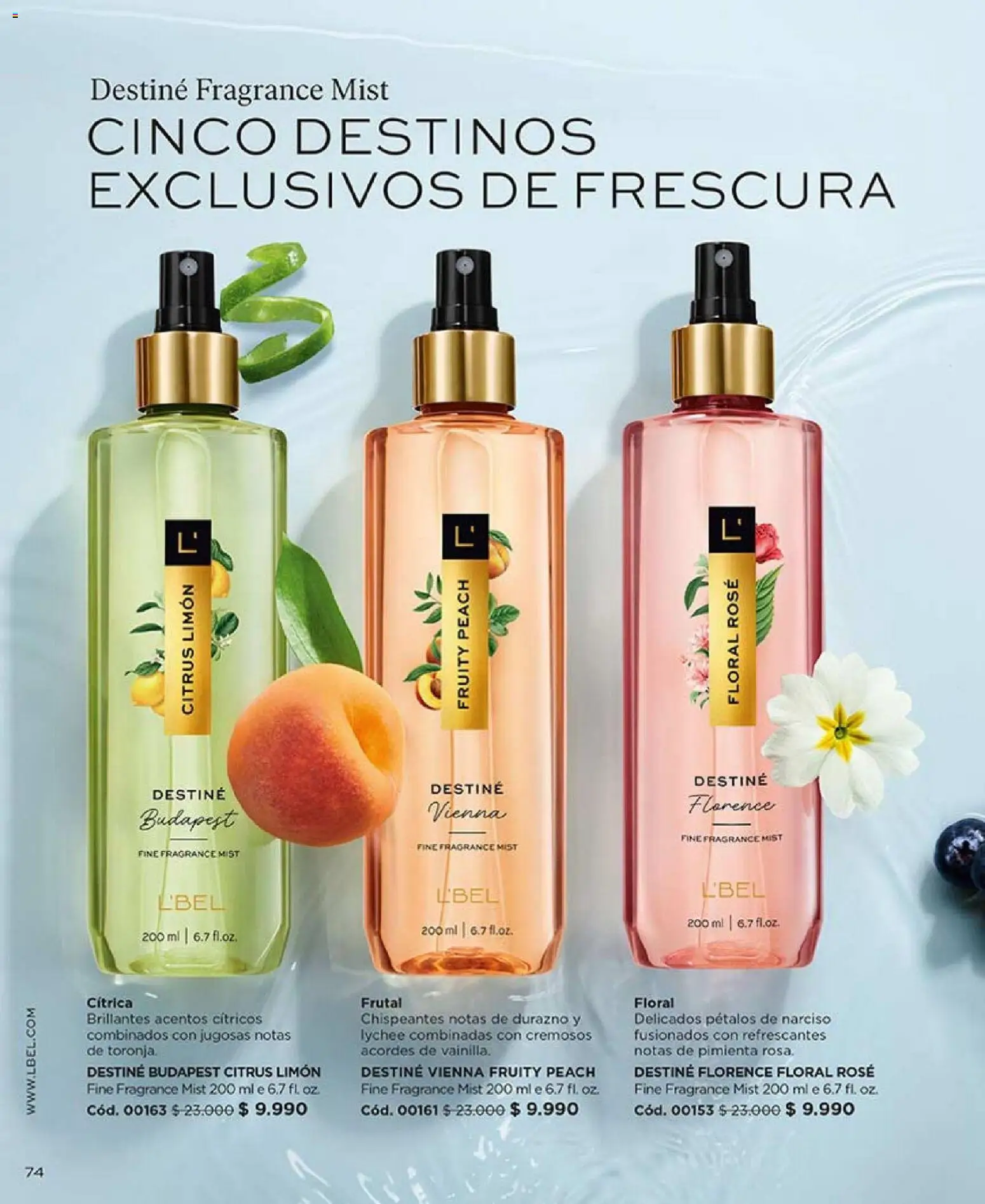 Catálogo L'Bel Campaña 1 │ válido desde el 01.01.2026 | Página: 74 | Productos: Pimienta, Limón, Toronja, Durazno