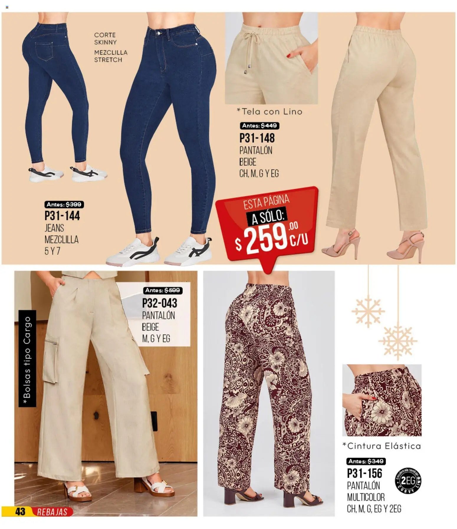 Nuevas ofertas de Cklass válidas en toda la República Mexicana desde el 30.11.2025. ¡Encuentra las mejores ofertas en Cklass catálogo Rebajas Navideñas Ropa! | Página: 44