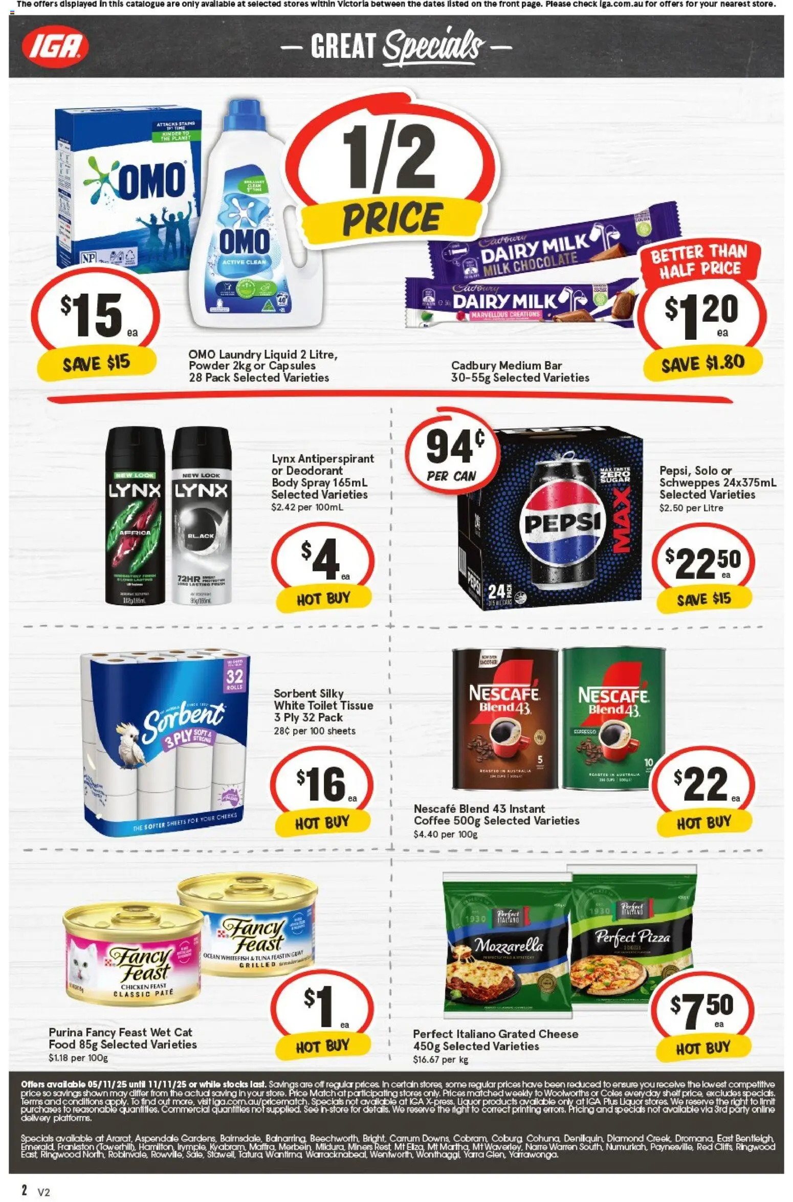 IGA catalogue - valid from 05.11.2025 | Page: 36 | Products: Powder, Dairy, Nescafe, Laundry
