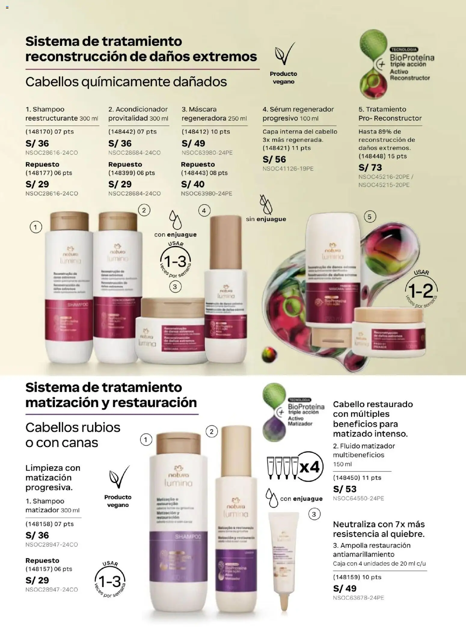 Catálogo Natura válido desde 31.03.2026 | Página: 139 | Productos: Máscara, Shampoo, Acondicionador, Caja