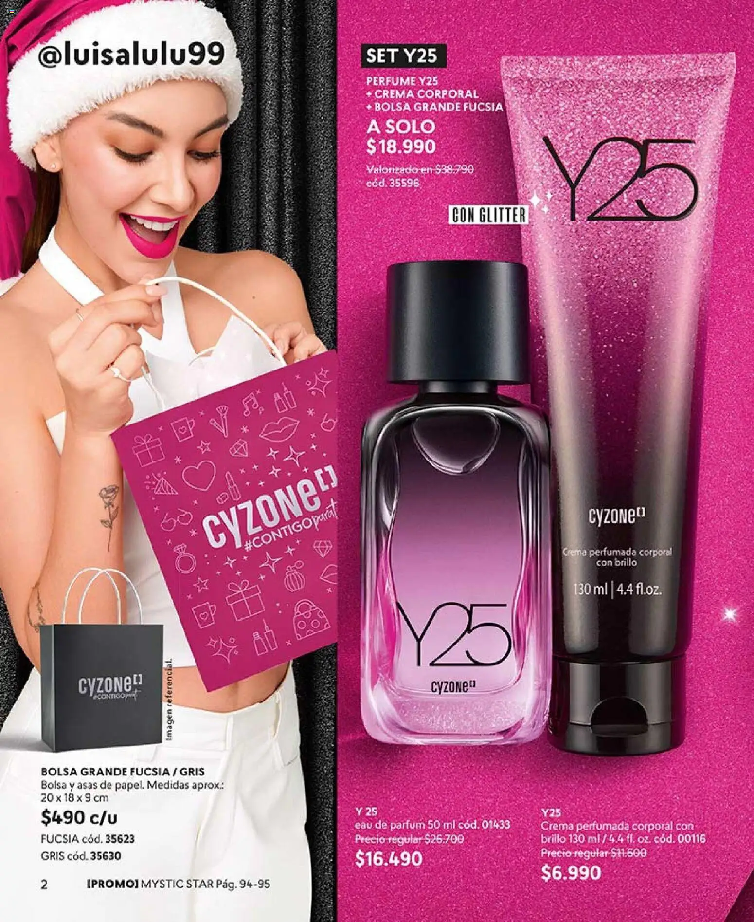 Catálogo CyZone Campaña 18 │ válido desde el 01.12.2025 | Página: 2 | Productos: Brillo, Glitter, Perfume, Crema