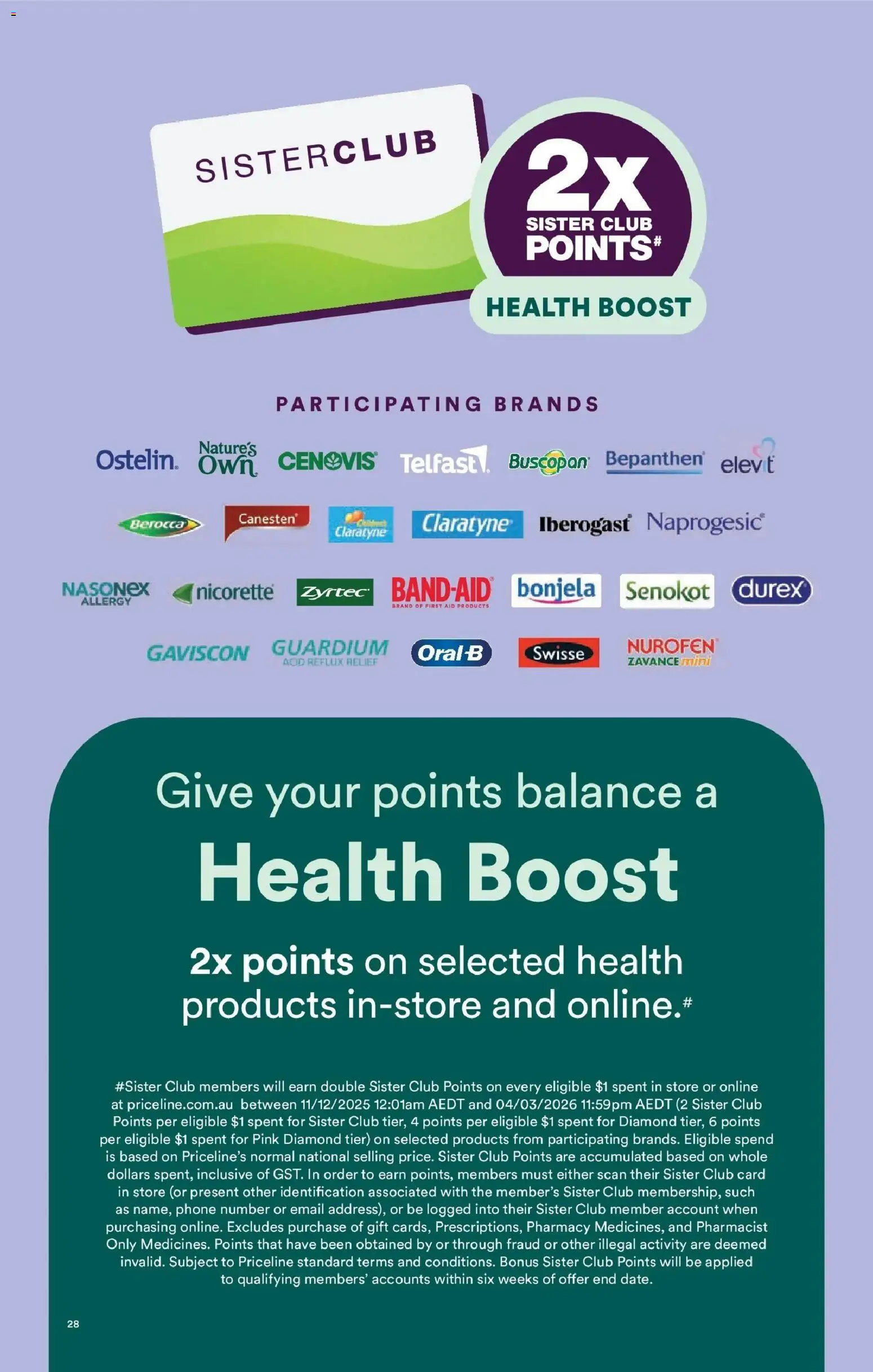 Priceline Pharmacy catalogue - valid from 25.12.2025 | Page: 28 | Products: Diamond, Phone, Allergy