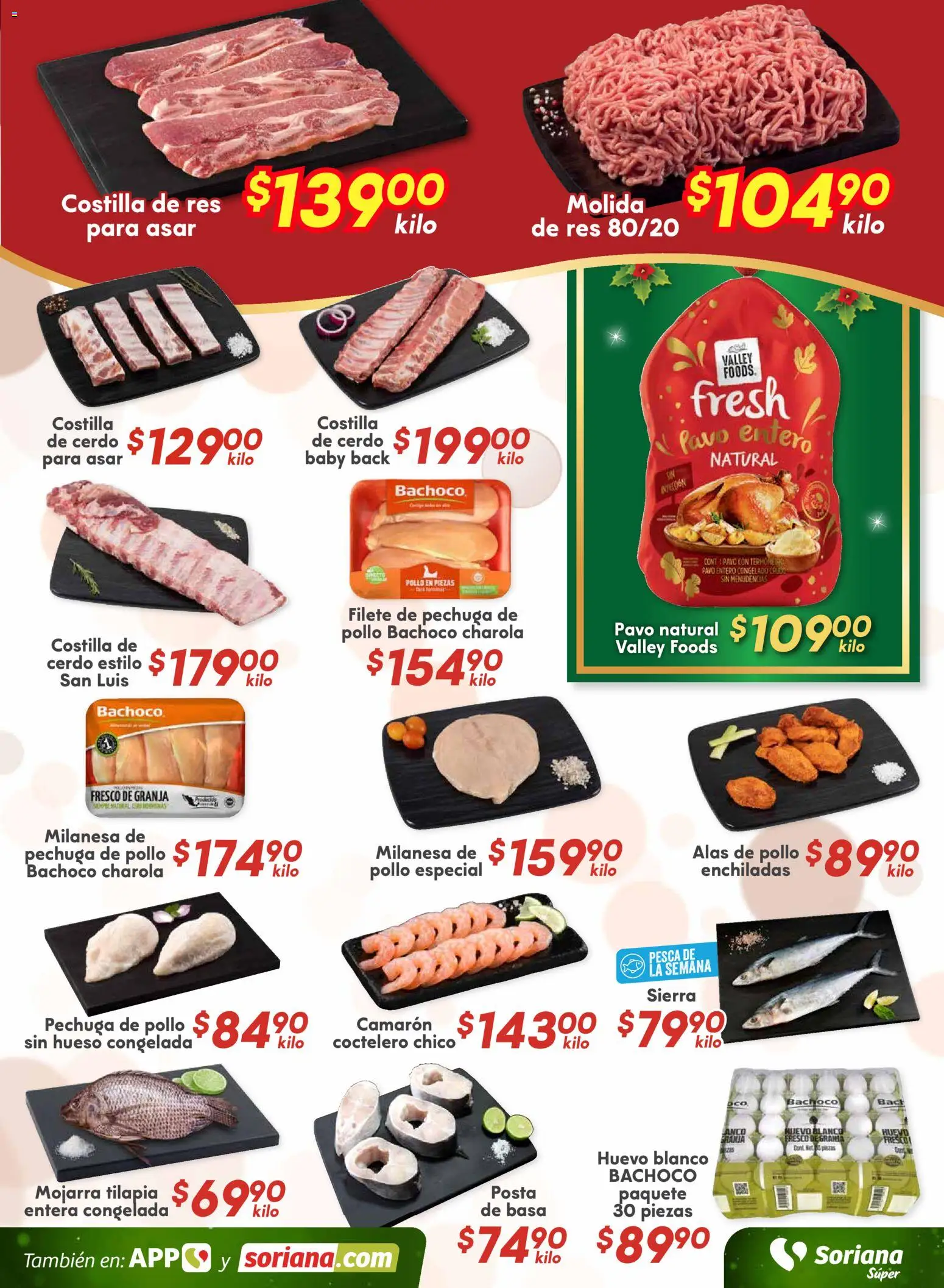 Nuevas ofertas de Soriana válidas en toda la República Mexicana desde el 21.11.2025. ¡Encuentra las mejores ofertas en Soriana - Fin de Semana Súper: Ver, Tab, Chis, Camp, Yuc y Q. Roo! | Página: 3 | Productos: Pollo, Huevo, Res, Sierra